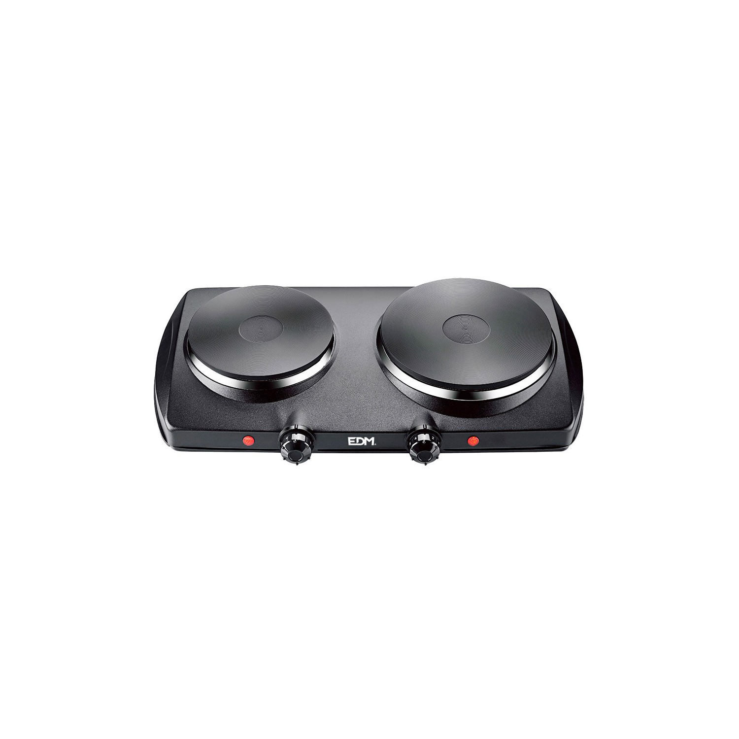 Cocina electrica negra 1400w 2 fuegos ce/a13 edm