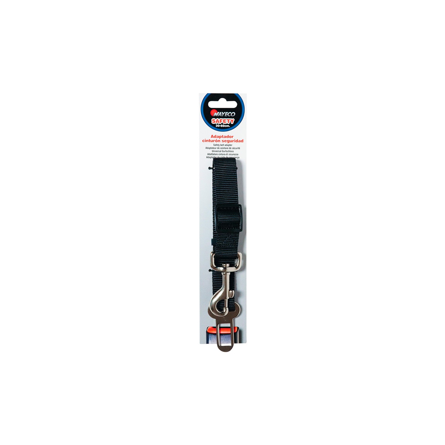 Adaptador-cinturon seguridad 20mm negro nayeco