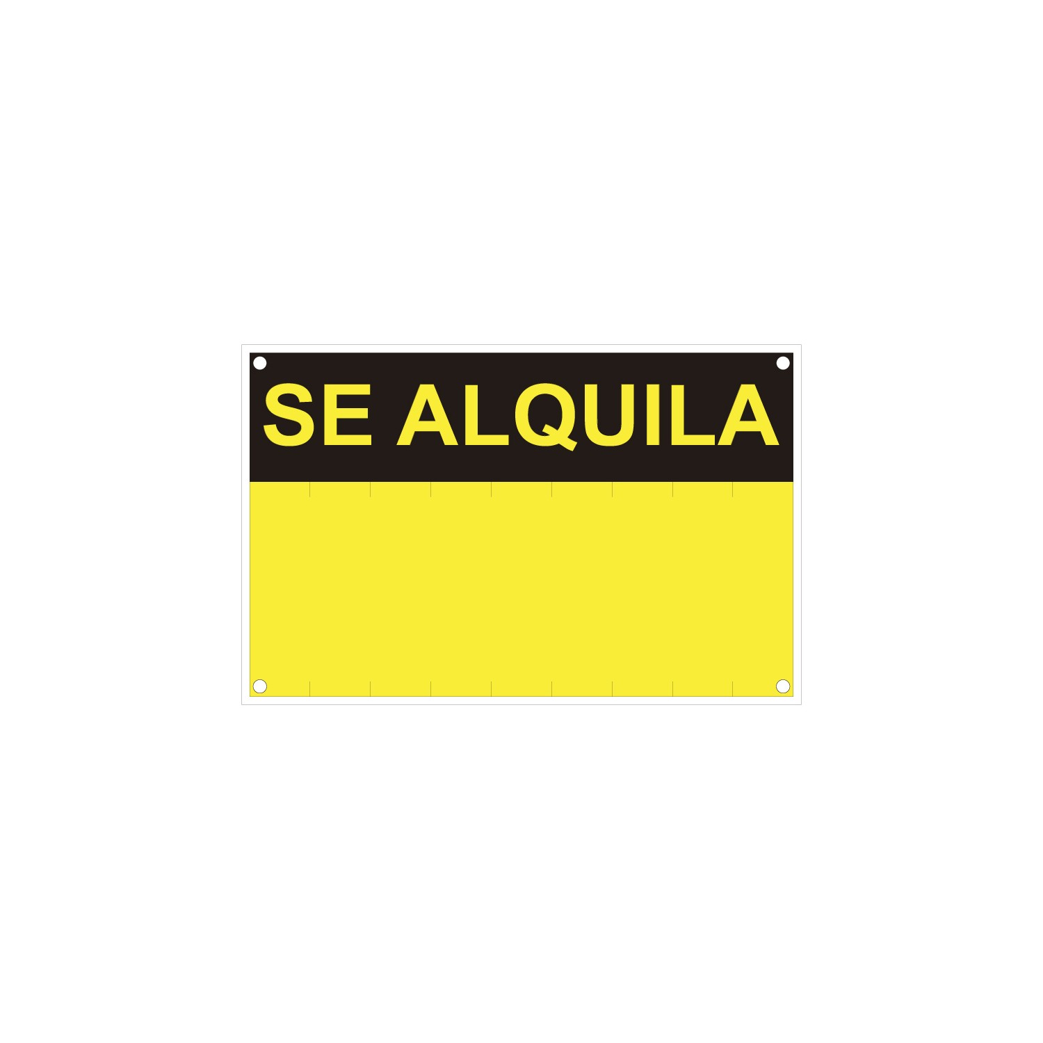 Rotulo "se alquila" (pvc 0.4mm) 45x70cm normaluz