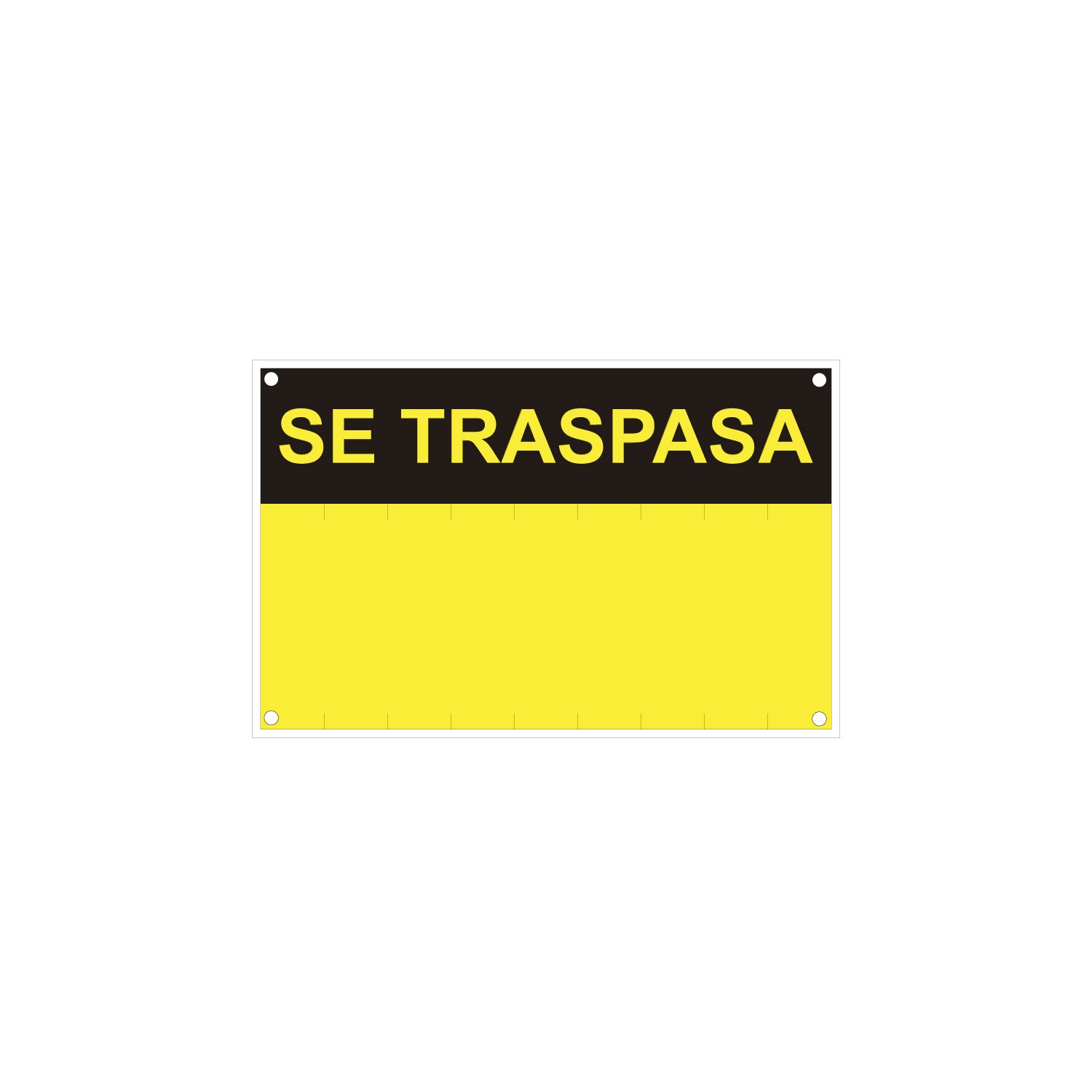 Rotulo "se traspasa" (pvc 0.4mm) 35x45cm normaluz