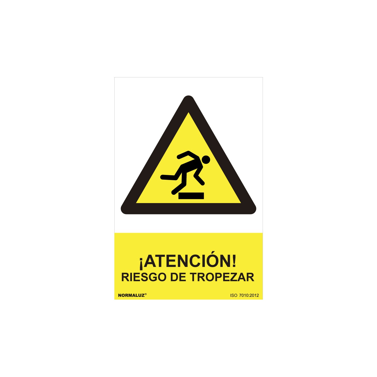 Cartel "atencion riesgo de tropezar" (pvc 0.7mm) 30x40cm normaluz