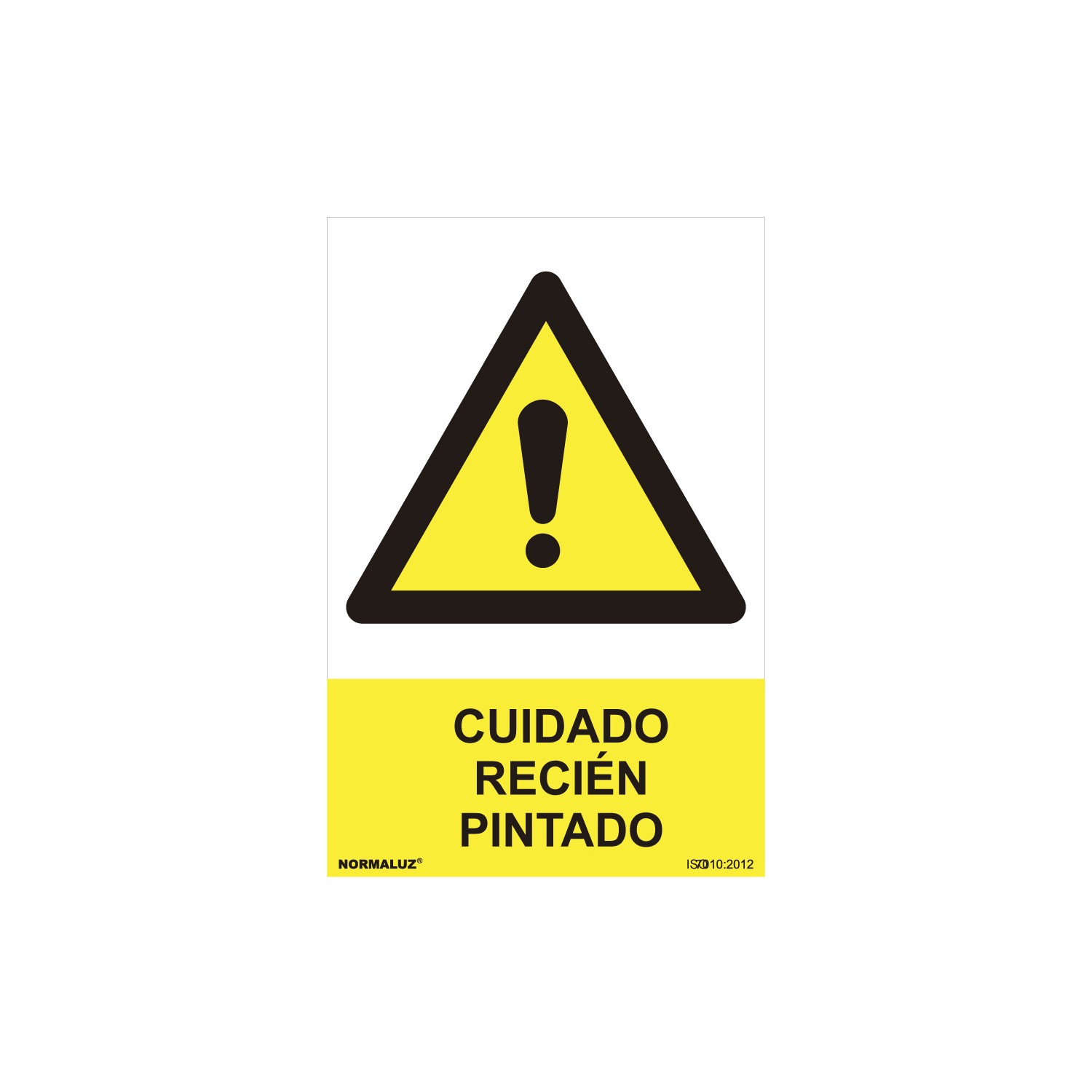 Cartel peligro "cuidado recien pintado" (pvc 0.7mm) 30x40cm normaluz