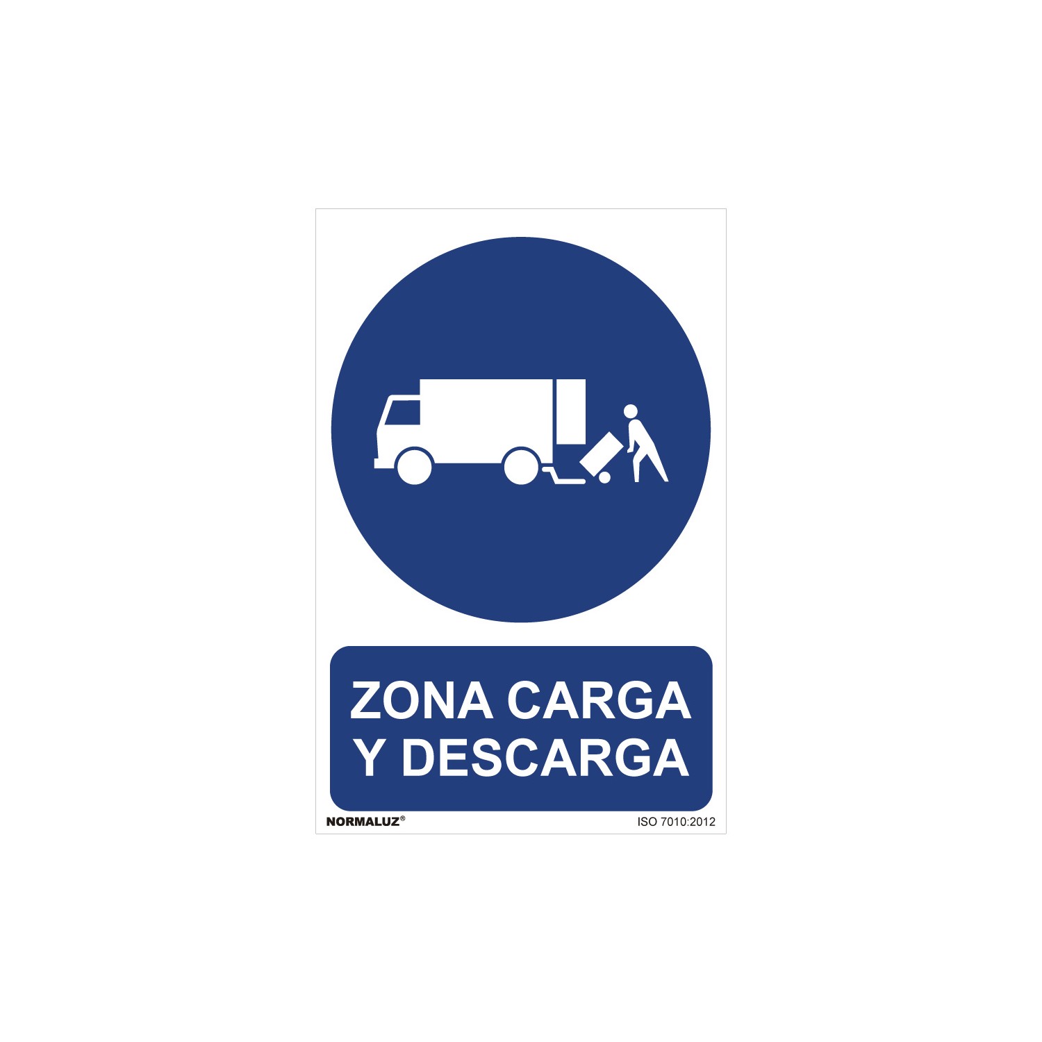 Cartel "zona carga y descarga" (pvc 0,7mm) 30x40cm normaluz