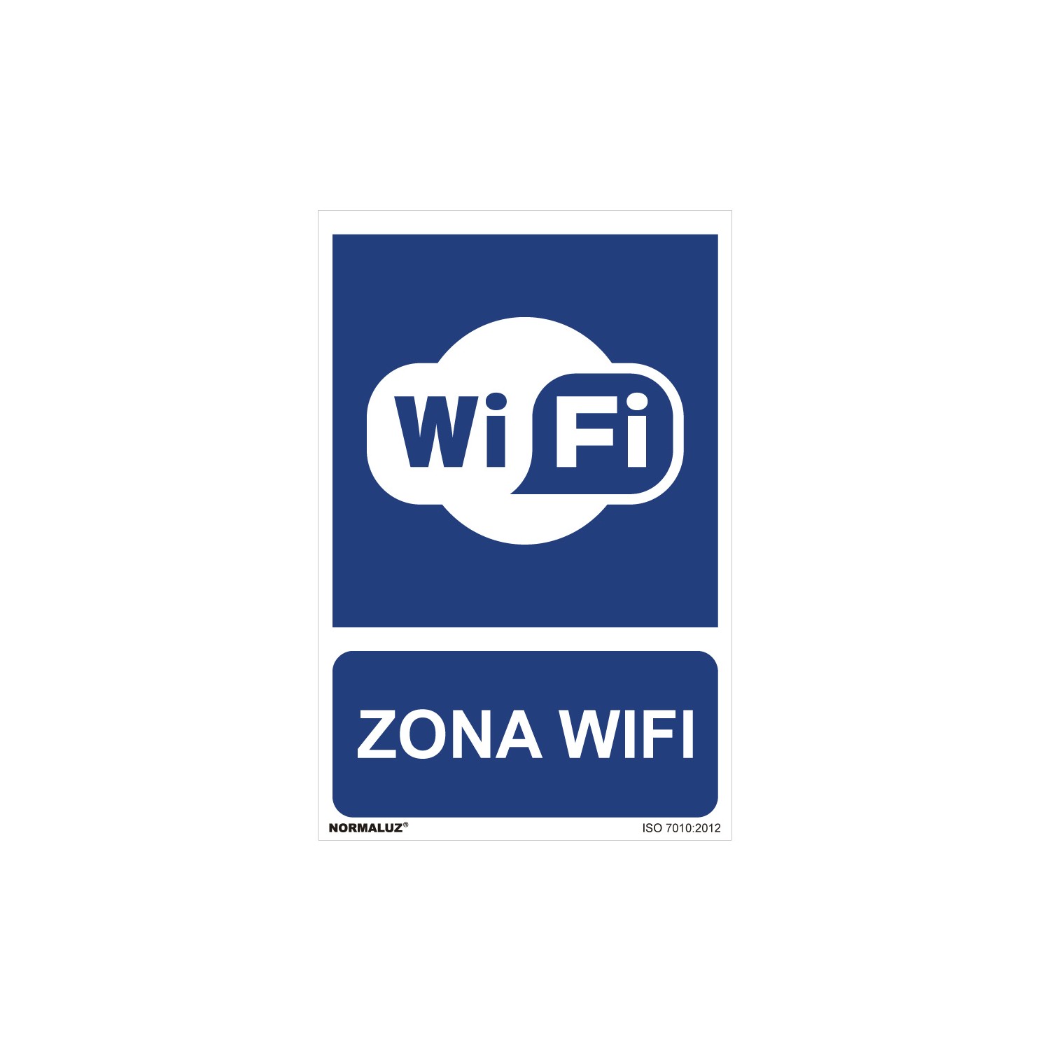 Cartel "zona wifi" (pvc 0,7mm) 30x40cm normaluz