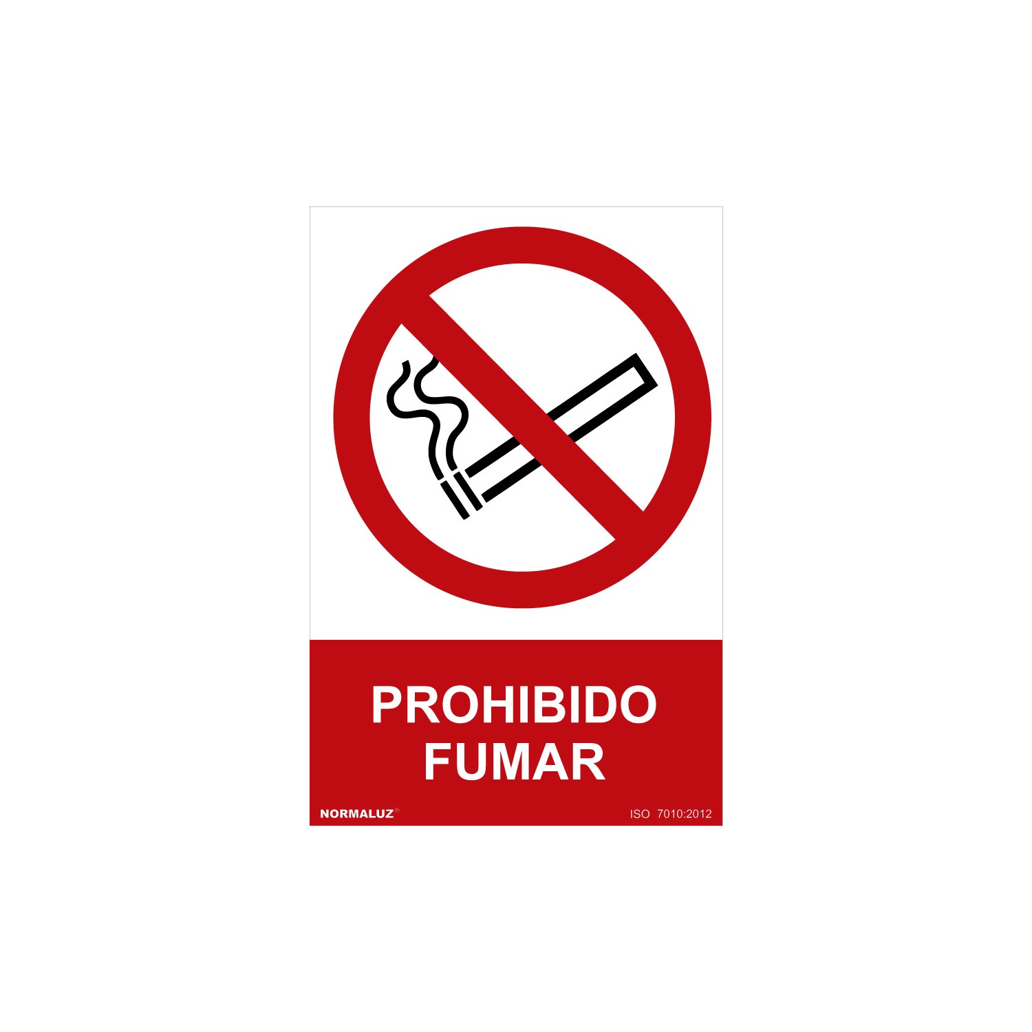 Cartel "prohibido fumar" (pvc 0,7mm) 30x40cm normaluz