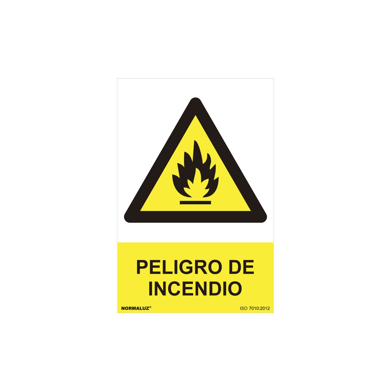 Cartel peligro "peligro de incendio" (pvc 0.7mm) 30x40cm normaluz