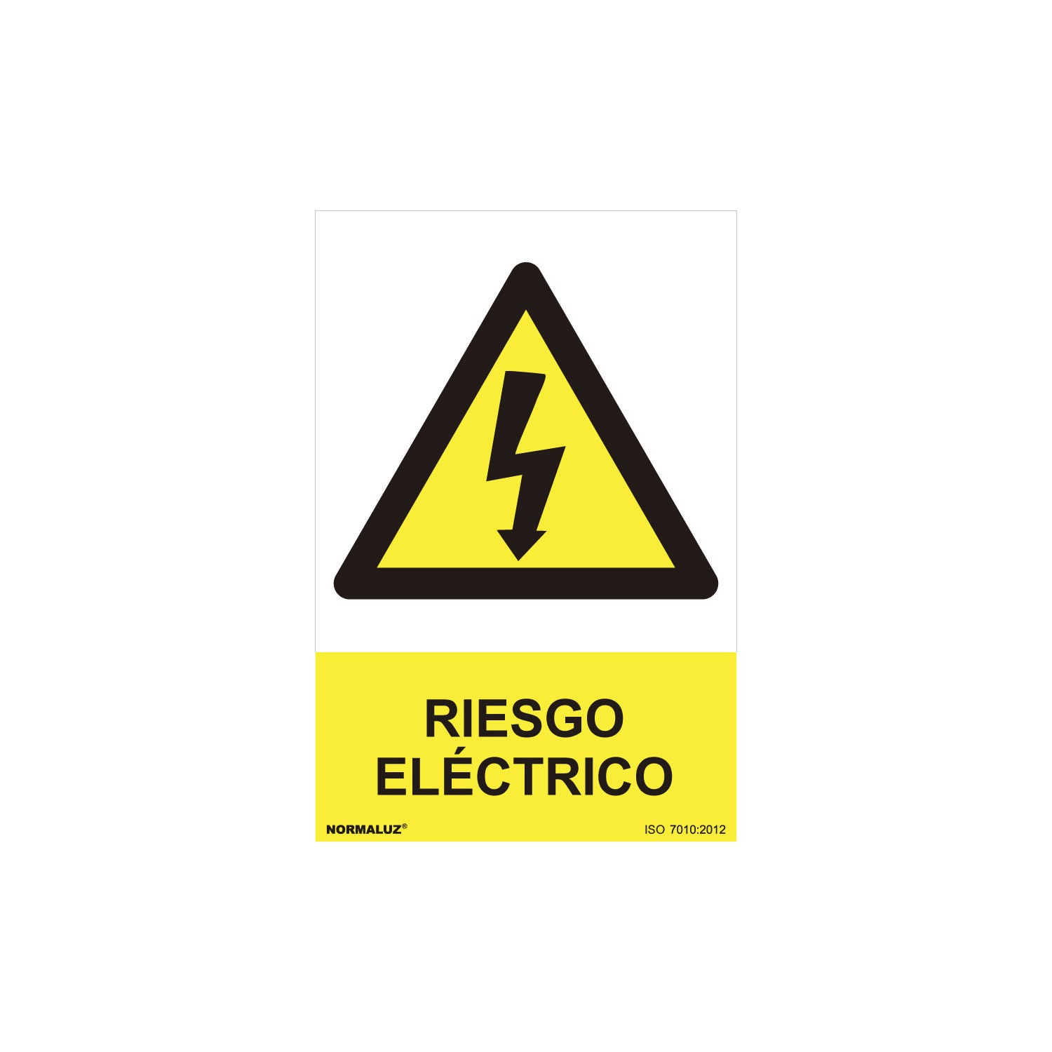 Cartel peligro "riesgo electrico" (pvc 0.7mm) 30x40cm normaluz