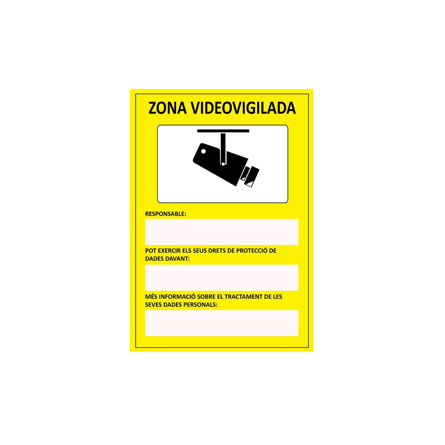 Señal zona videovigilada català pvc 0.7mm 21x30cm normaluz