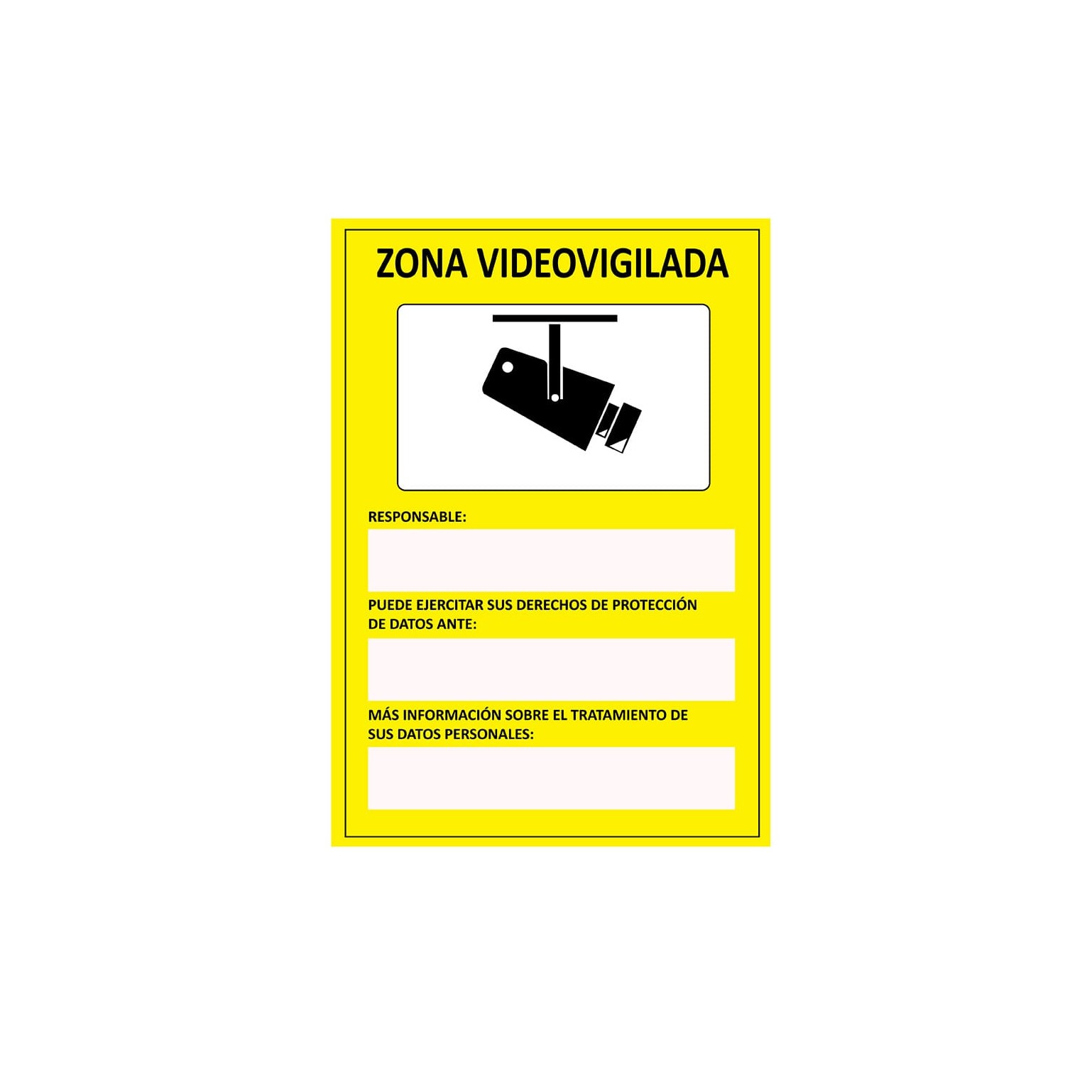 Cartel "zona videovigilada" adhesivo 15x20cm normaluz