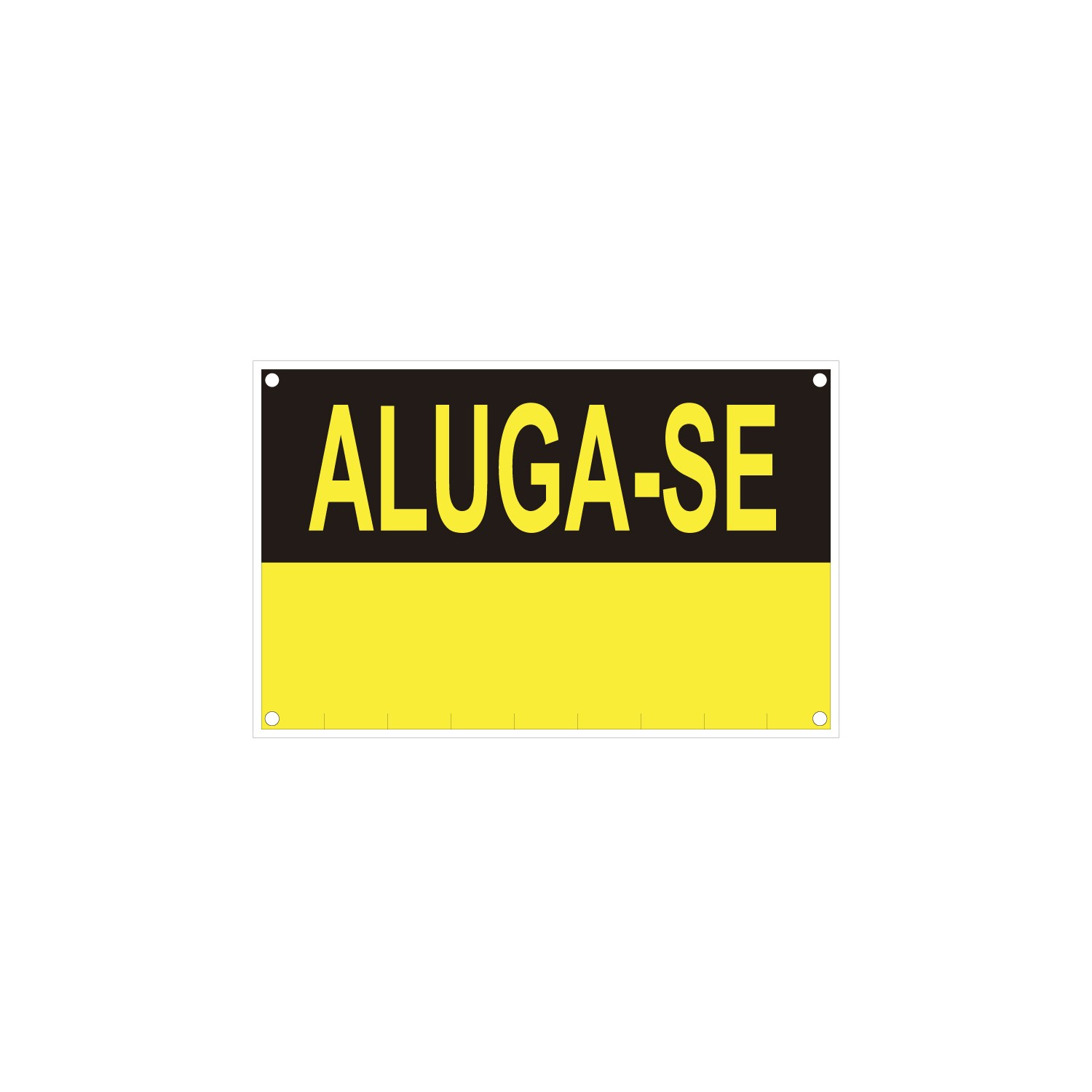 Rotulo "aluga-se" (pvc 0.4mm) 45x70cm normaluz