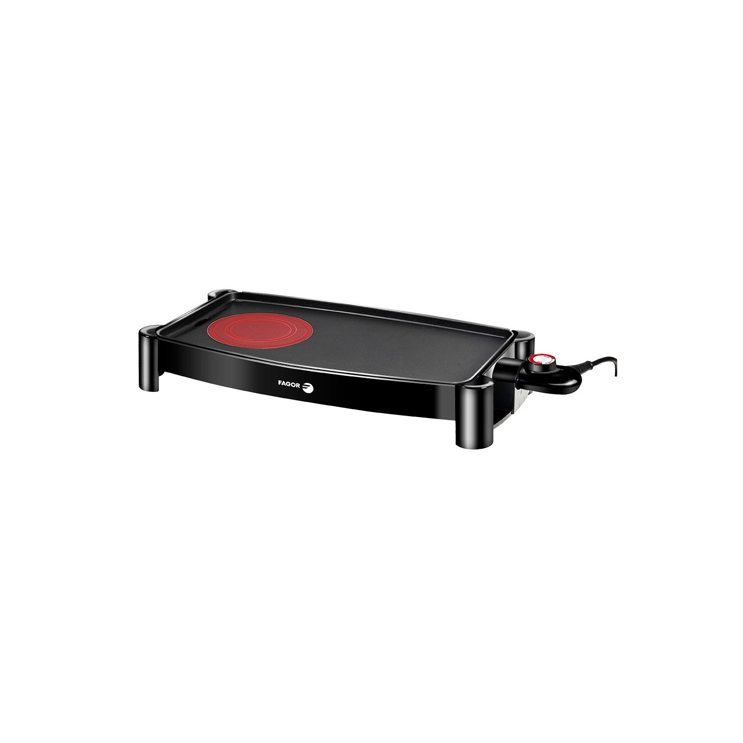 Plancha antiadherente 2200w con hot zone fagor 54x27x9cm