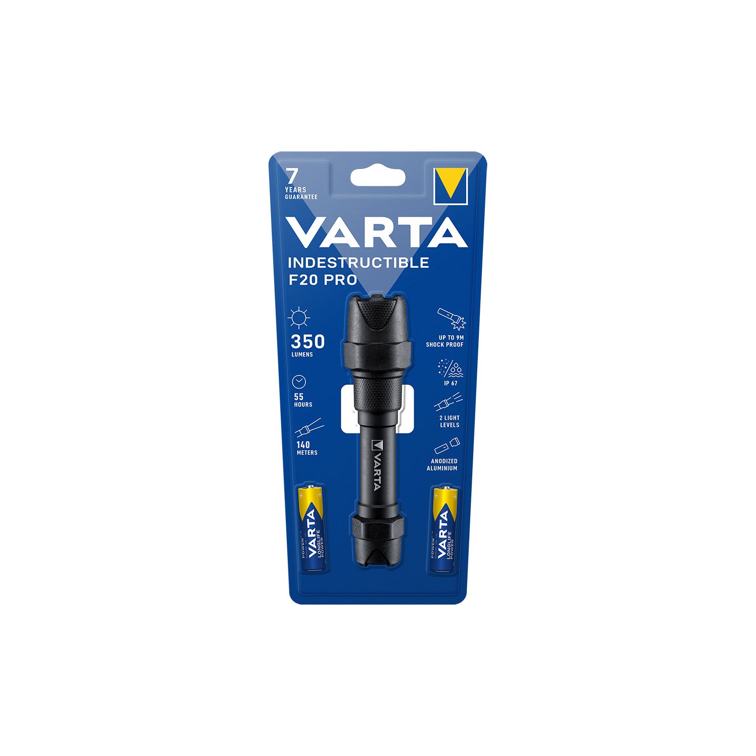 Linterna indestructible f20 pro varta