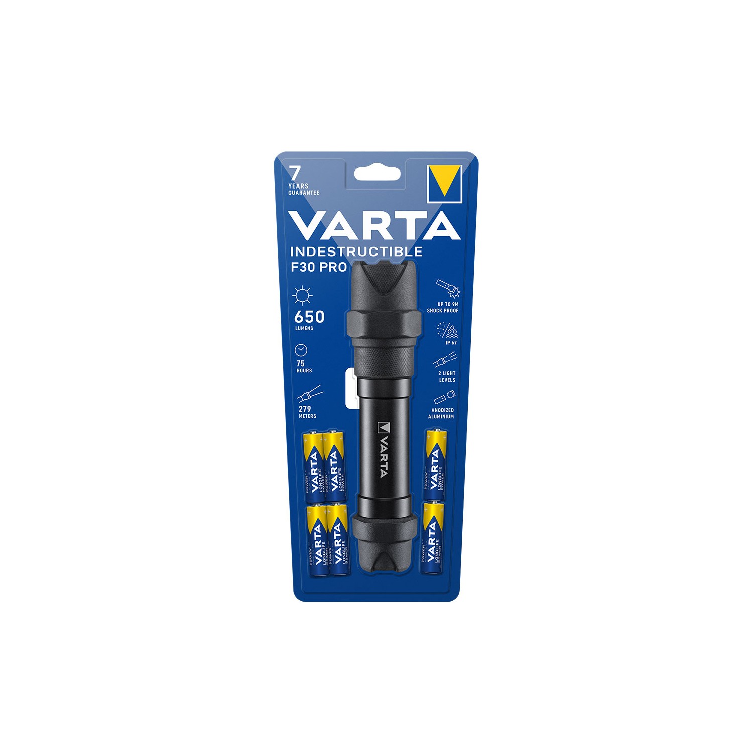 Linterna indestructible f30 pro varta