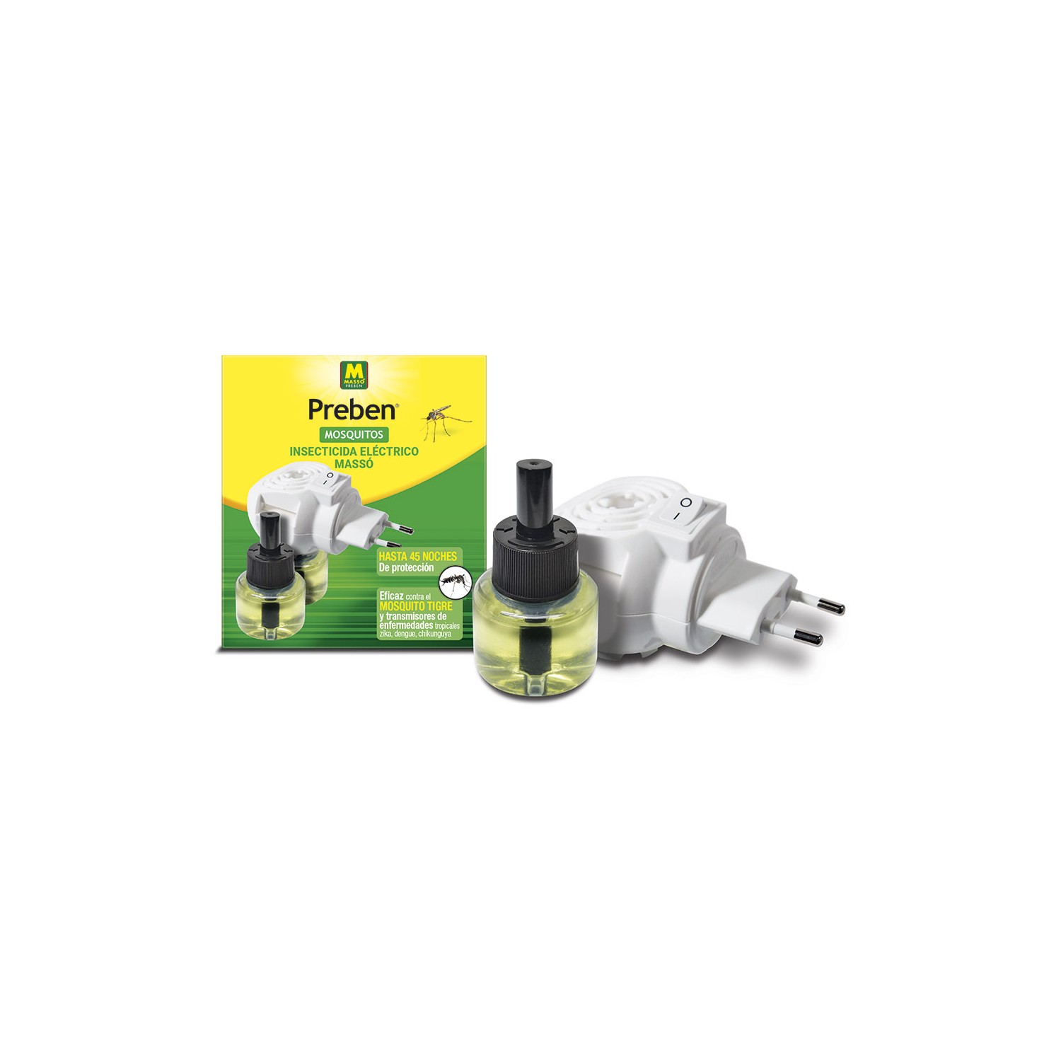 Insecticida para mosquitos eléctrico 33ml + recambio preben 231603 massó