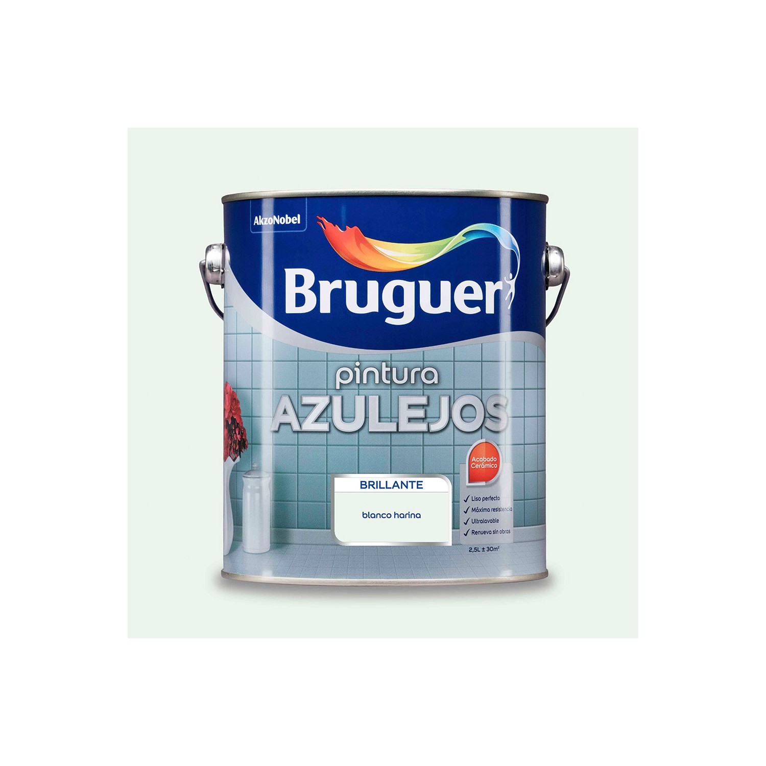 Esmalte azulejos blanco harina brillante 2,5l 5274271 bruger