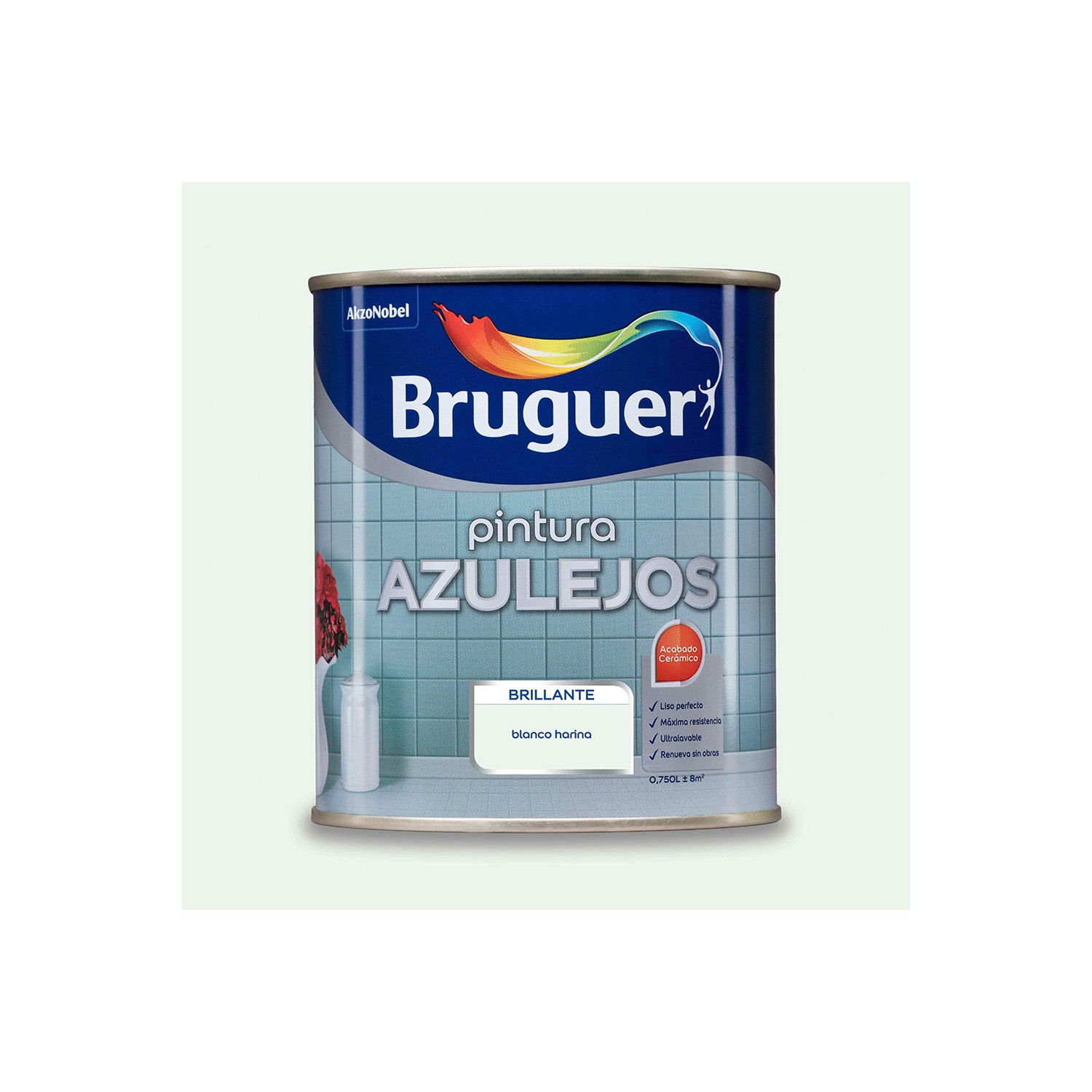 Esmalte azulejos blanco harina brillante 0,75l 5075264 bruger