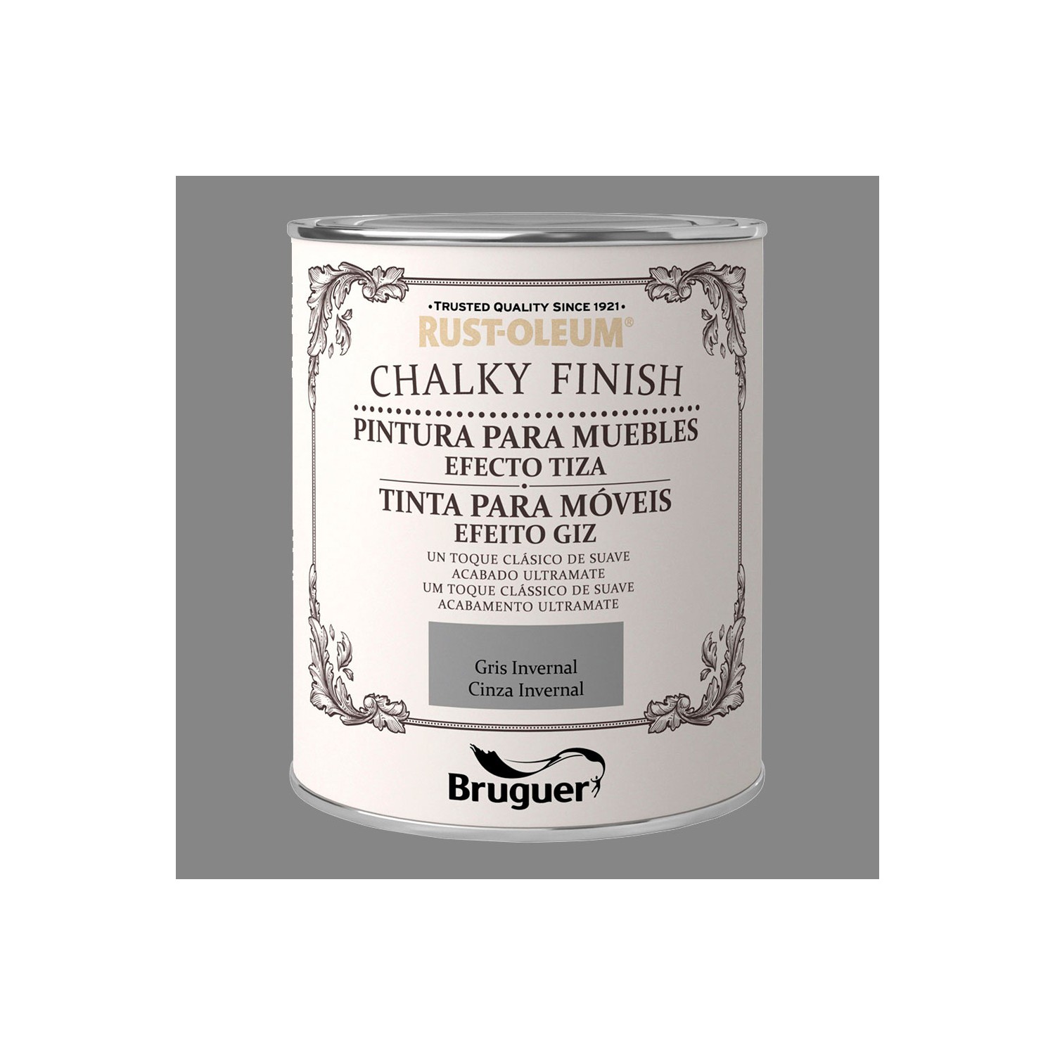 Rust-oleum chalky finish muebles gris invernal 0,750l 5397538 bruguer