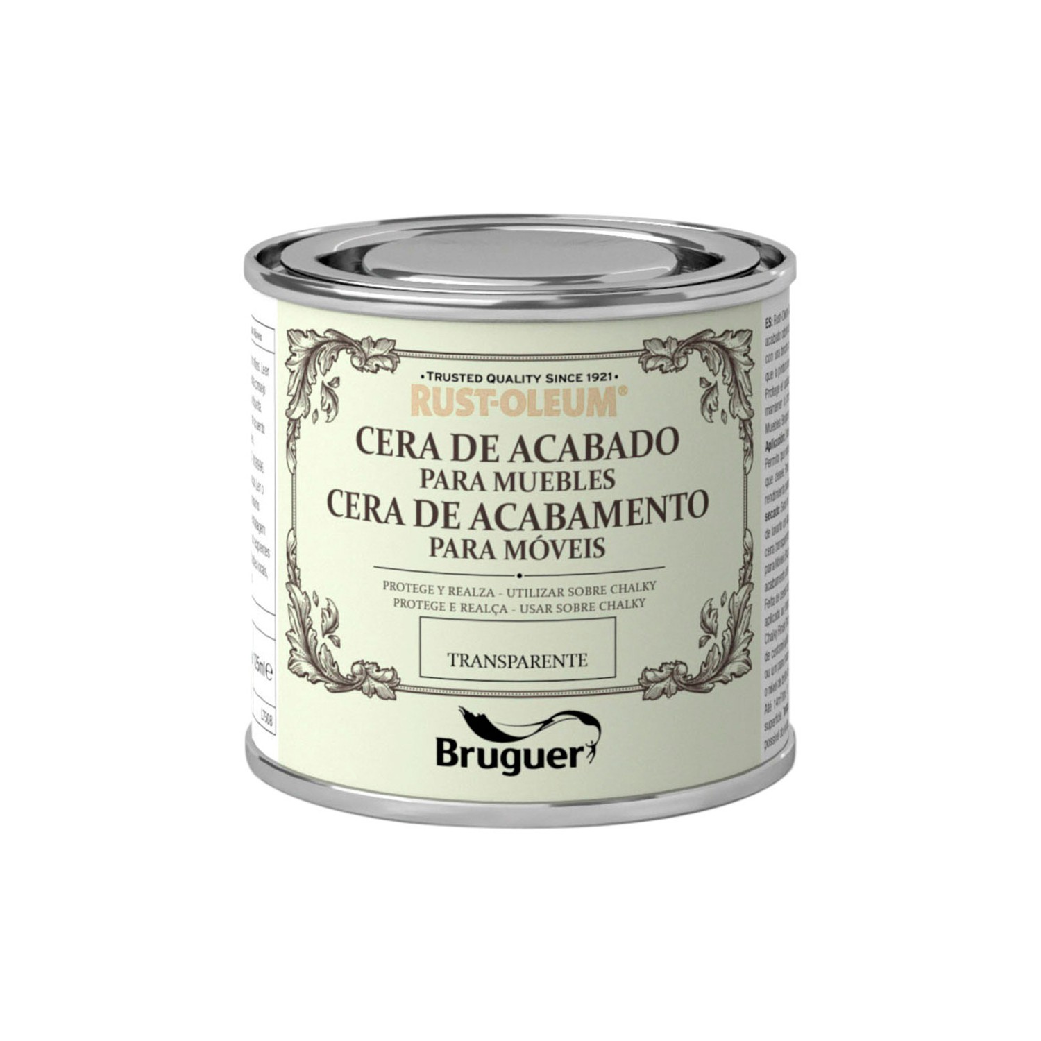 Rust-oleum chalky finish cera para muebles transparente 0,125l 5397501 bruguer