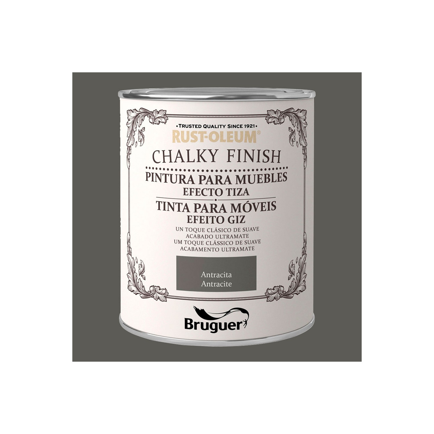 Rust-oleum chalky finish muebles antracita 0,750l 5397535 bruguer