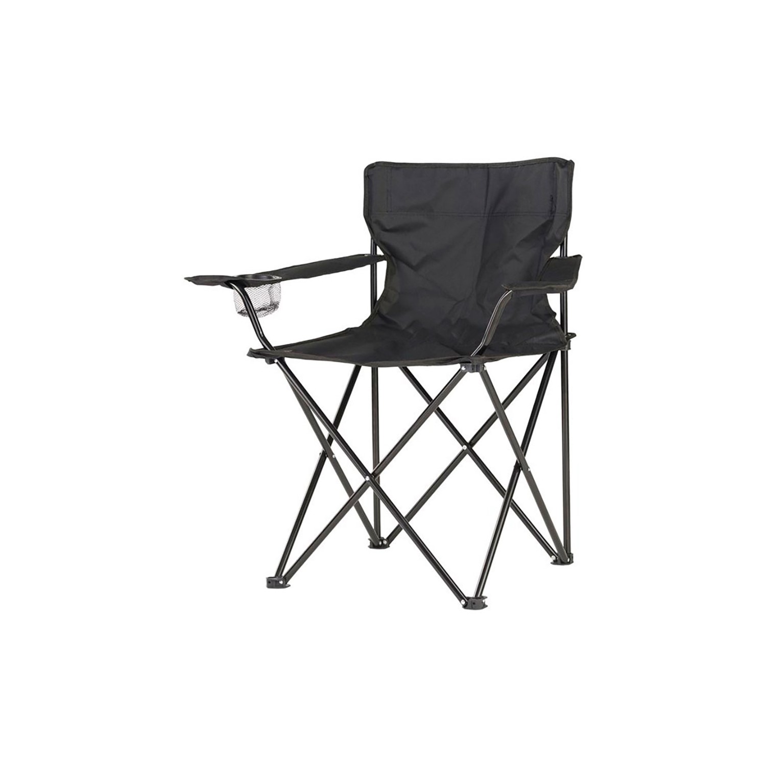 Silla plegable de camping 80x83,5x51cm color negro