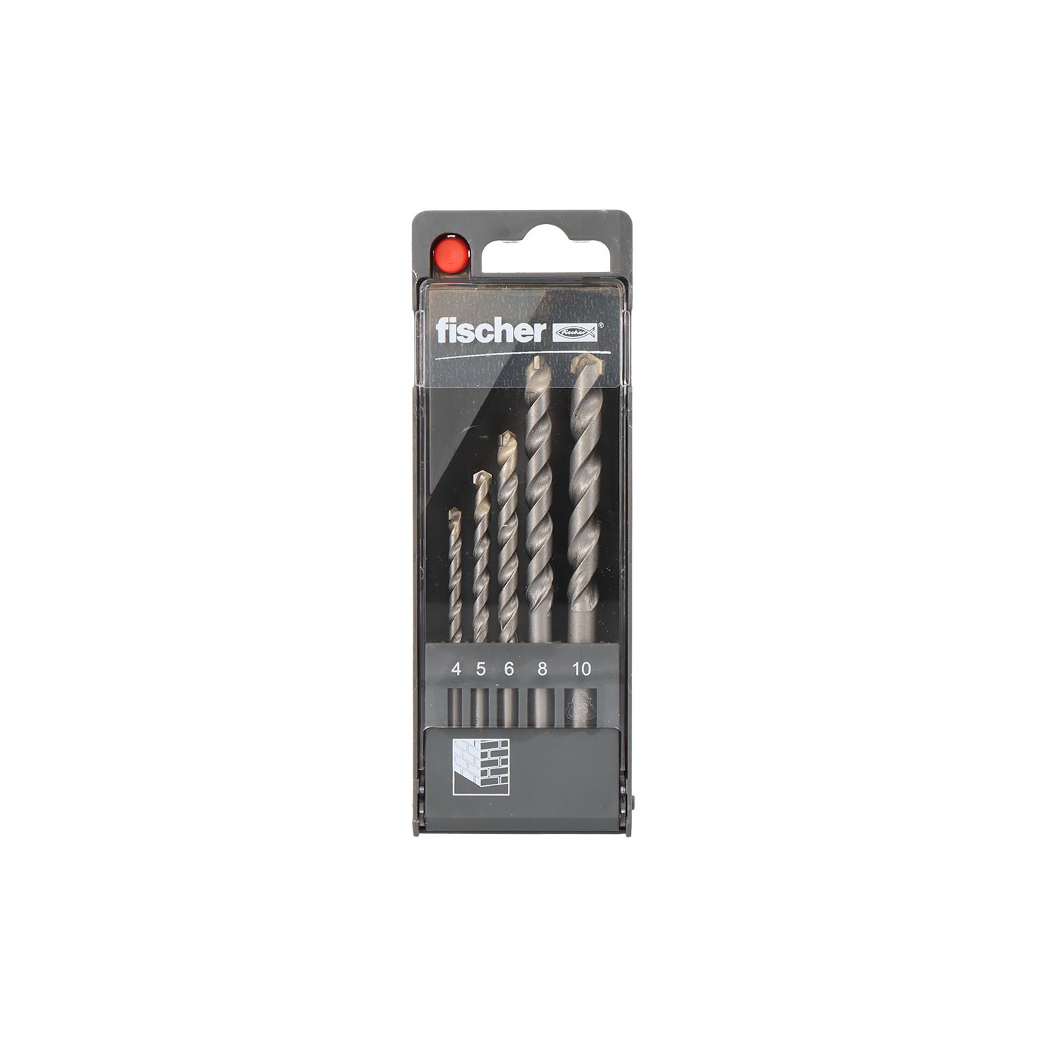 Pack 5 brocas percusion s ø4/5/6/8/10mm 543025 fischer