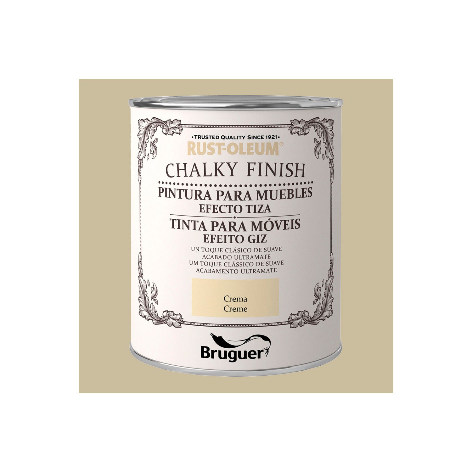 Rust-oleum chalky finish muebles crema 0,750l 5397512 bruguer