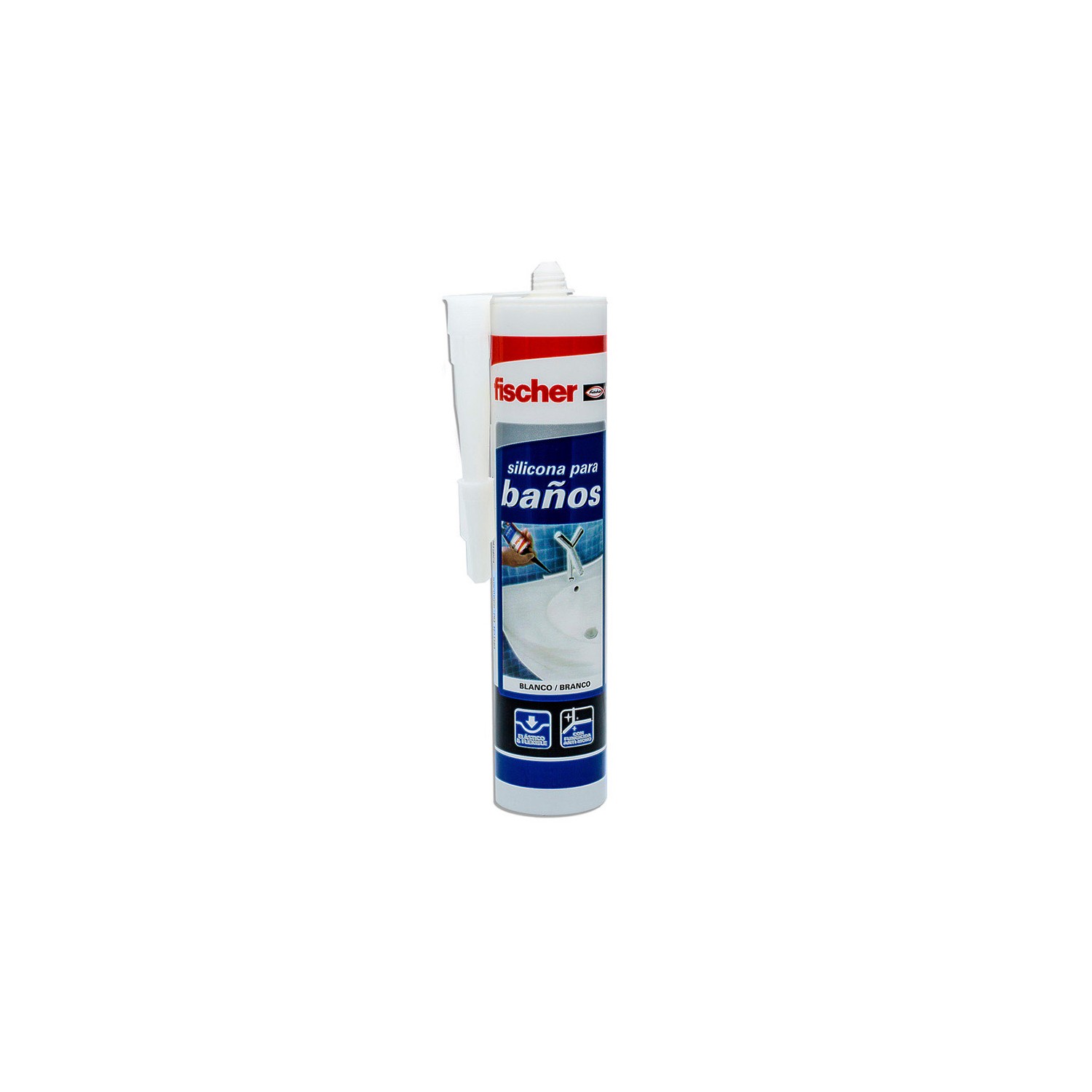 Silicona sanitarios blanca 300ml 20818 fischer