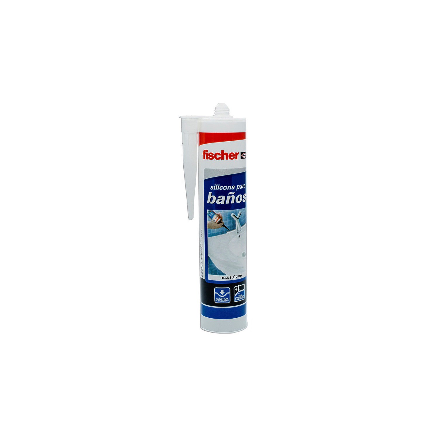 Silicona sanitarios transparente 300ml 20818 fischer