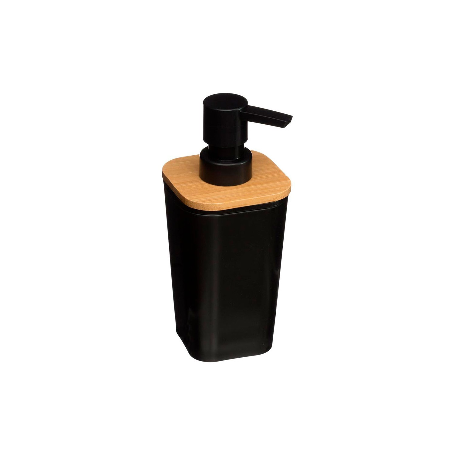 Dispensador de jabon baño bambu-negro colección 'natureo'