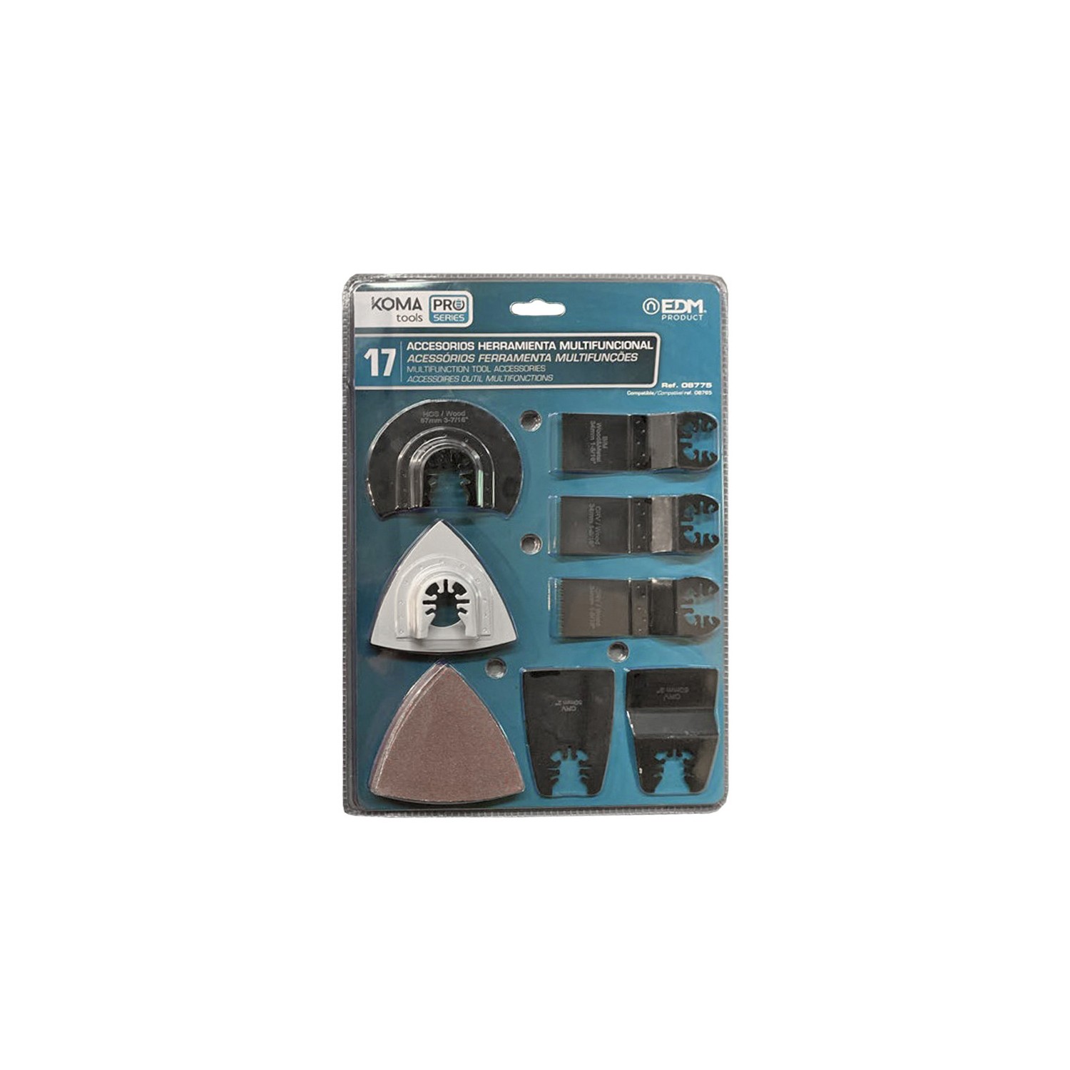 Kit 17 accesorios para herramienta multifuncional 08765 koma tools