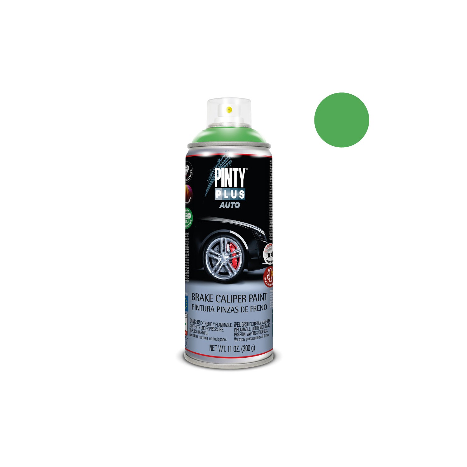 Pintura en spray pintyplus auto 520cc pinzas freno pf136 verde