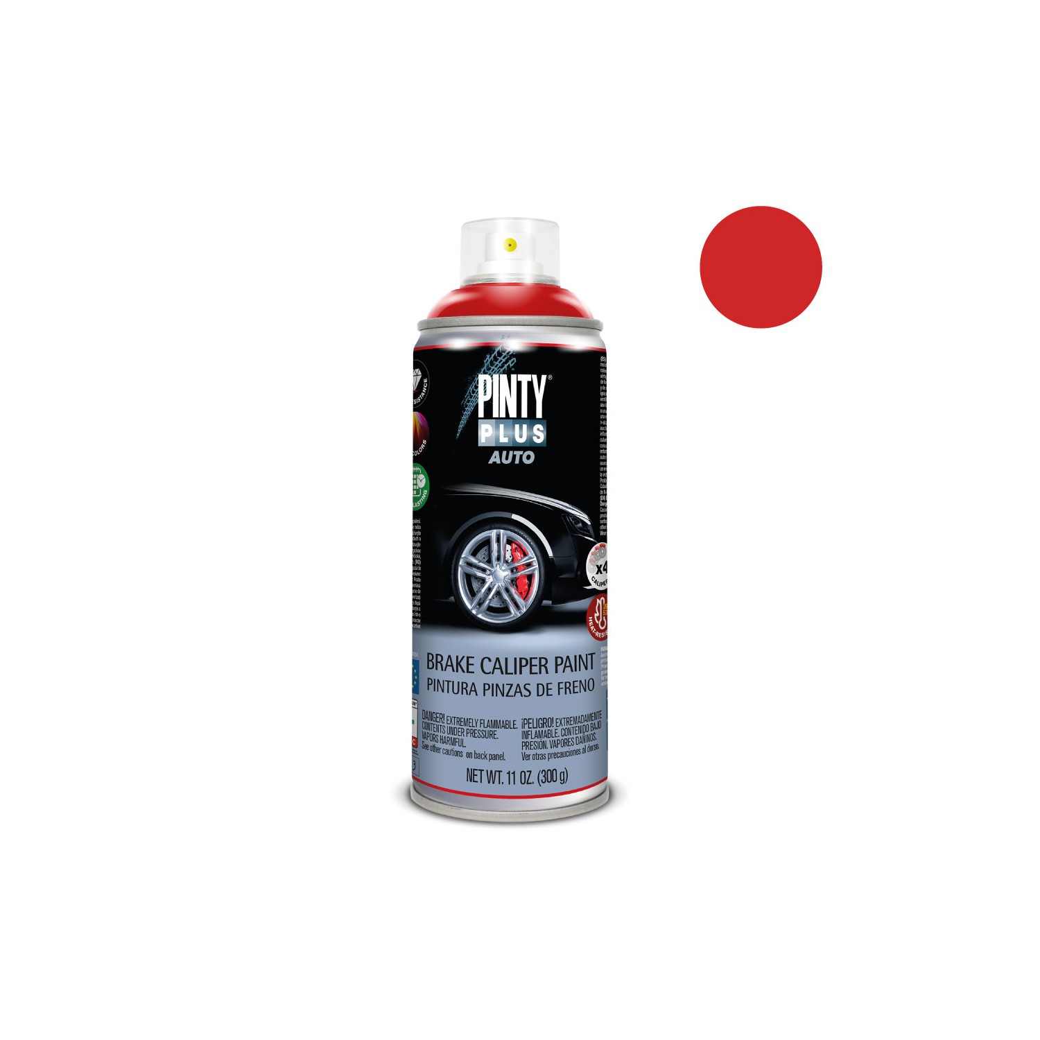 Pintura en spray pintyplus auto 520cc pinzas freno pf107 rojo