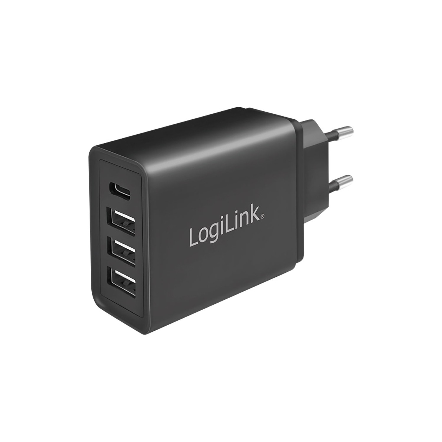 Cargador rápido 27w x 4 usb (solo enchufe pared) logilink