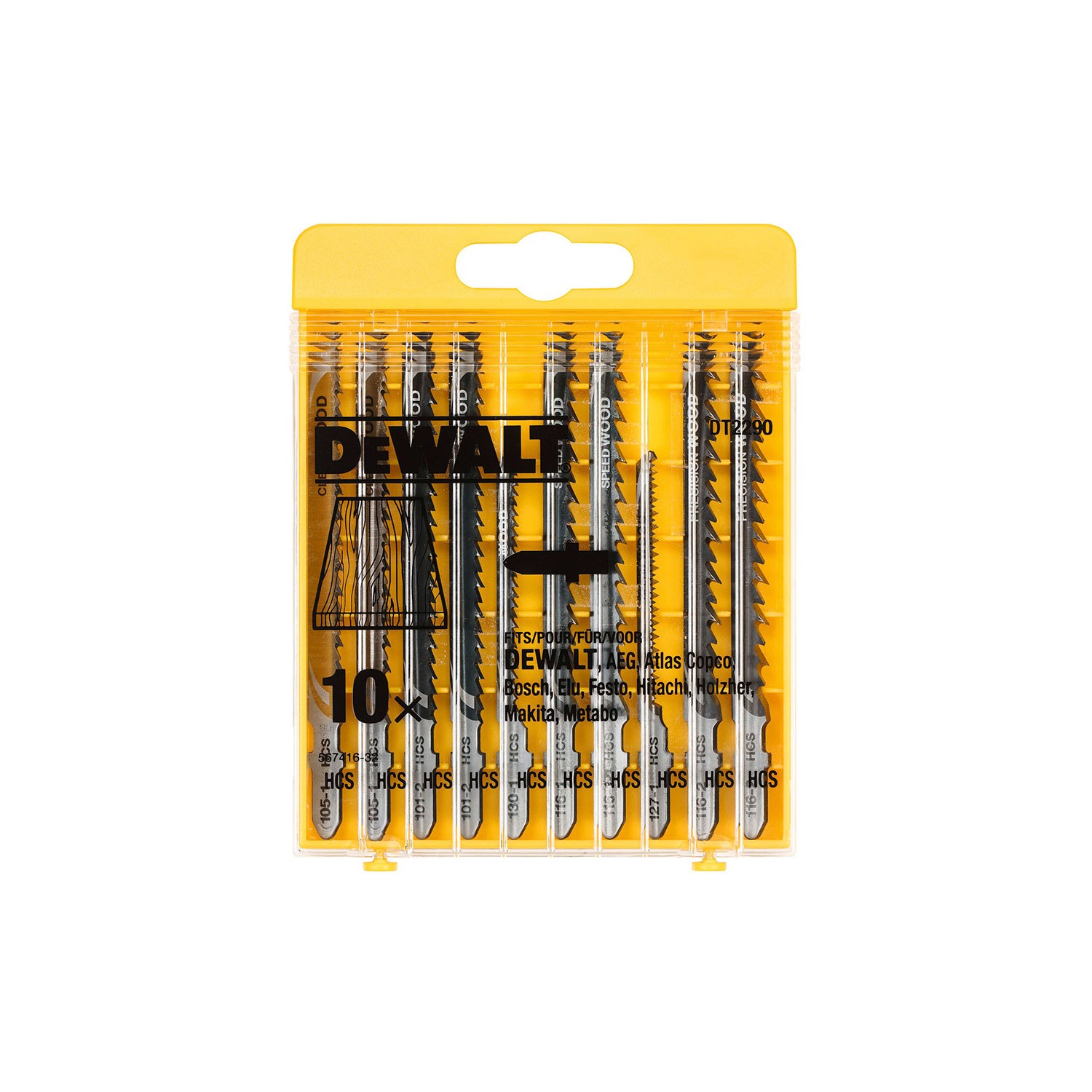 Set de 10 hojas de sierra de calar para madera dt2290-qz dewalt