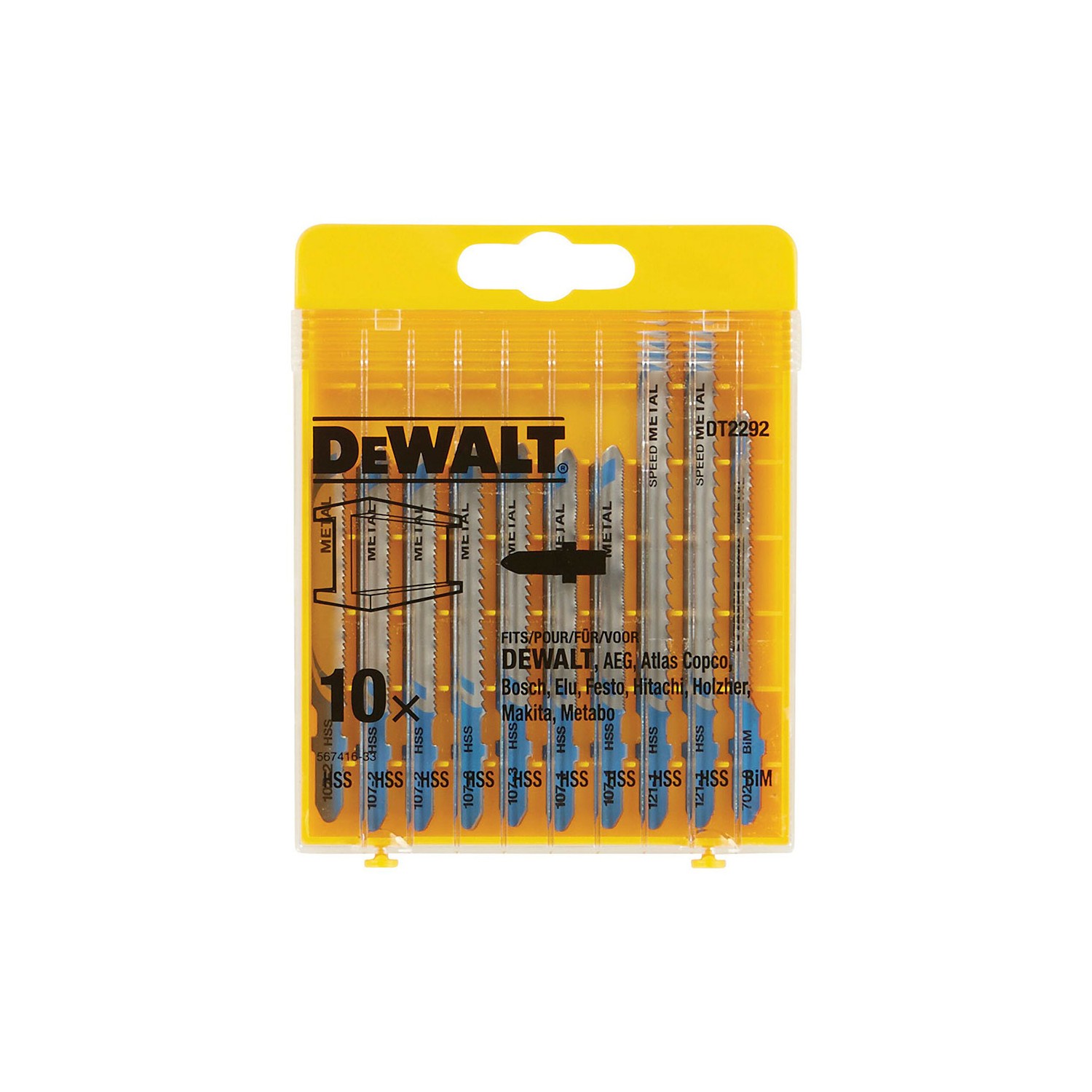 Set de 10 hojas de sierra de calar para metal dt2292-qz dewalt