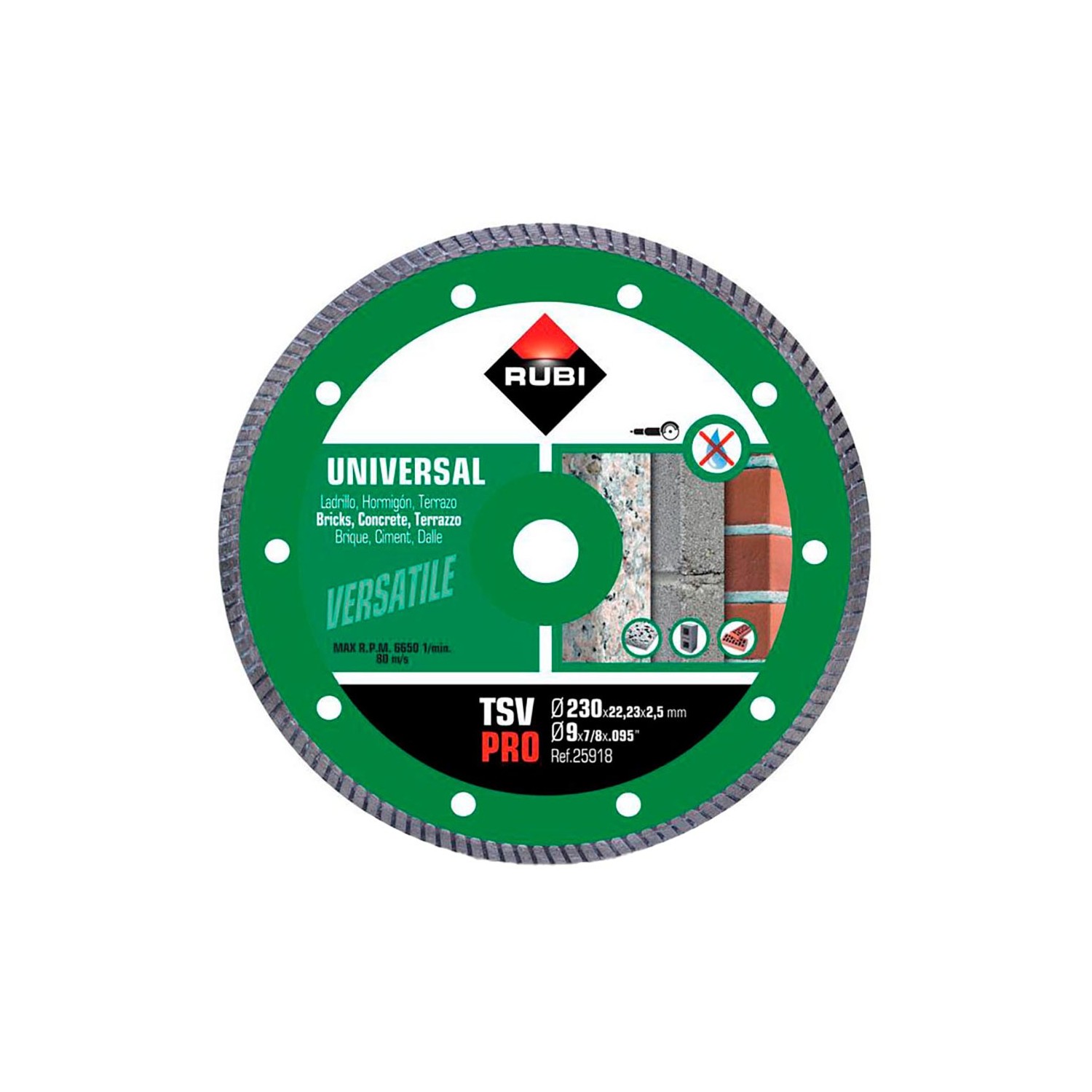 Disco diamantado tsv ø230mm pro 25918 rubi