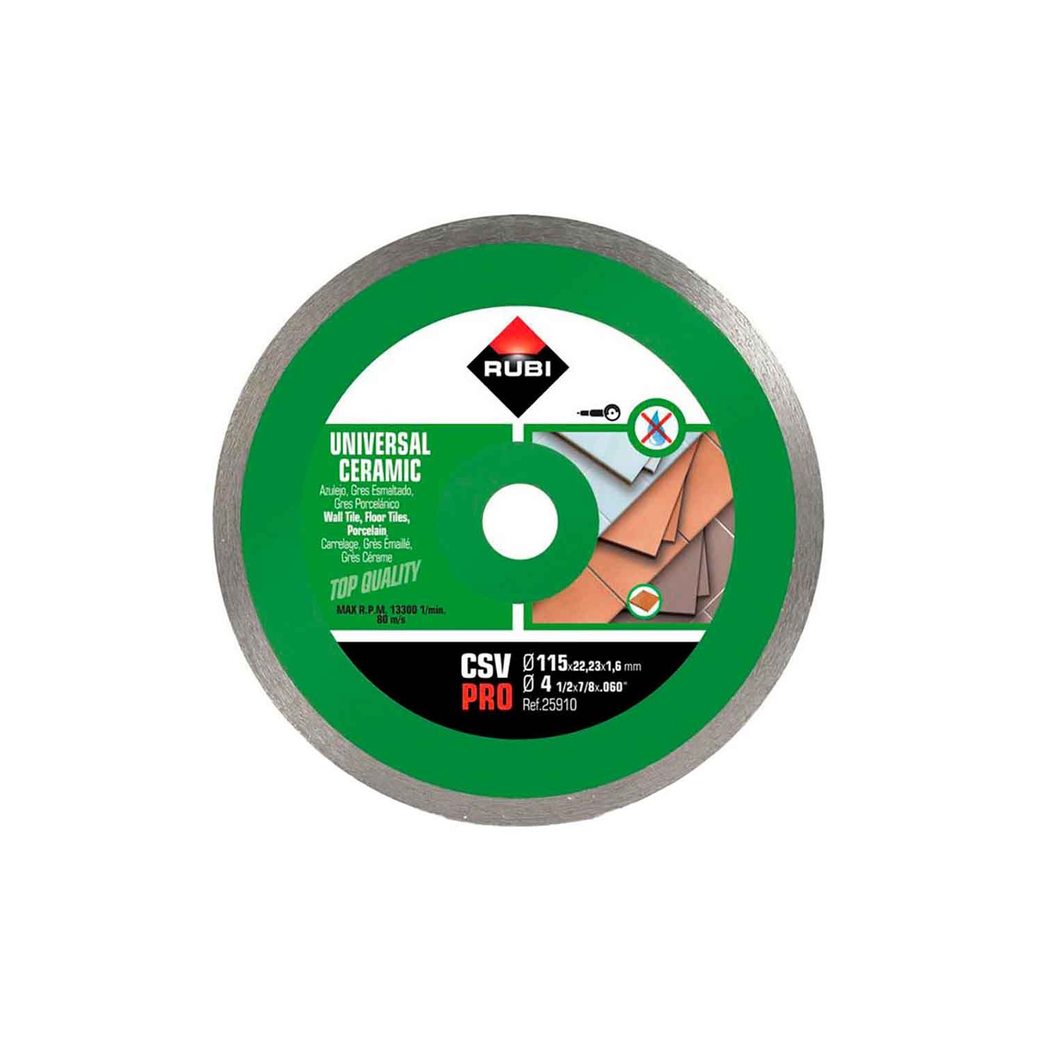 Disco diamantado csv ø115mm pro 25910 rubi