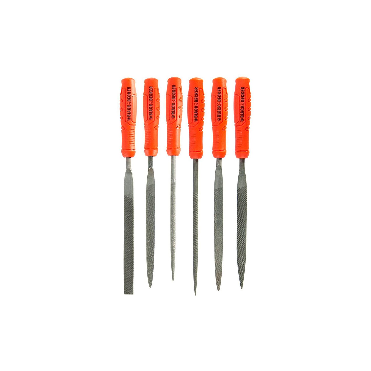 Juego de 6 mini limas de metal y madera bdht0-22270 black+decker