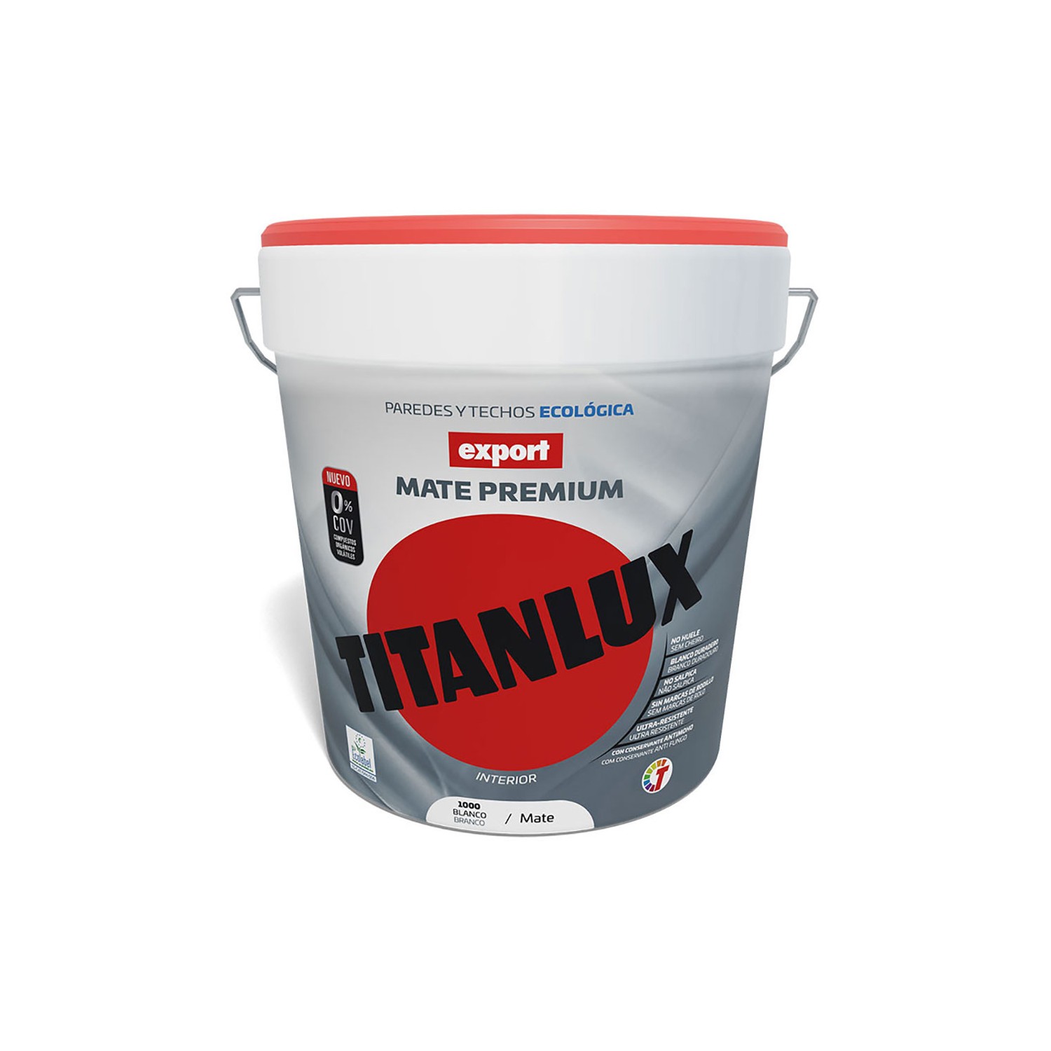 Pintura vinílica lavable export blanco decoración 15 l f31110015