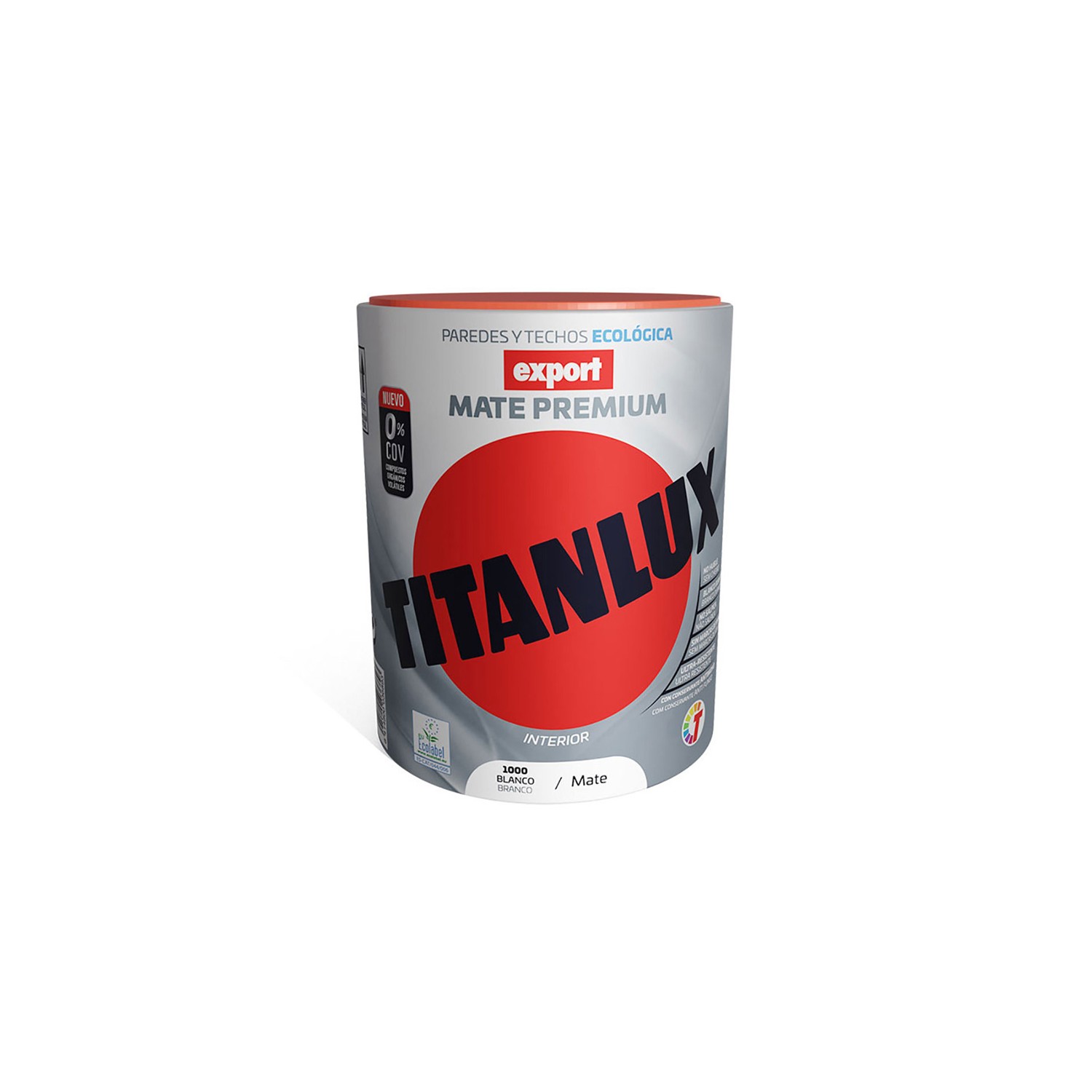 Pintura vinílica lavable export blanco mate premium 750 ml f31110034