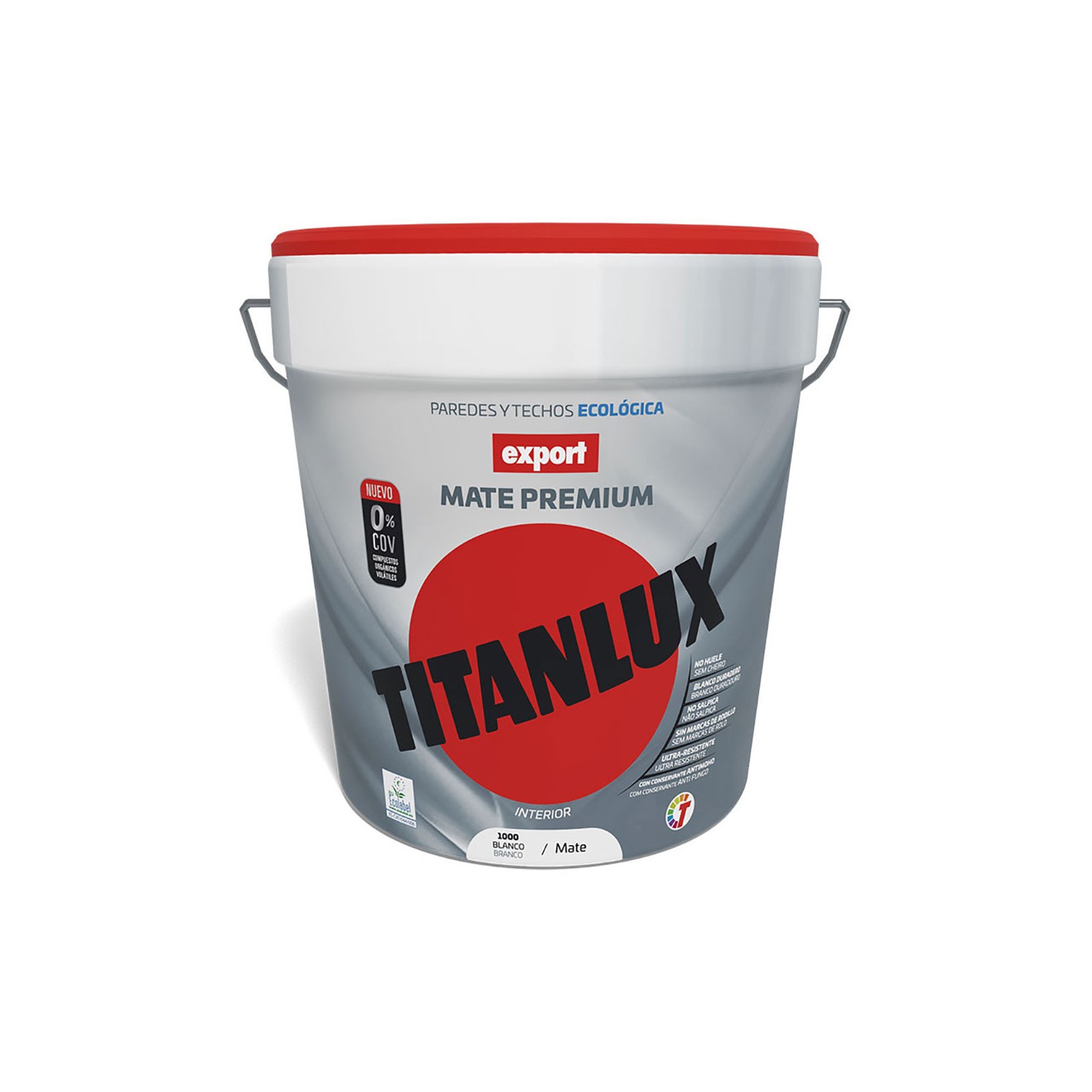 Pintura vinílica lavable export blanco decoración 4 l f31110004