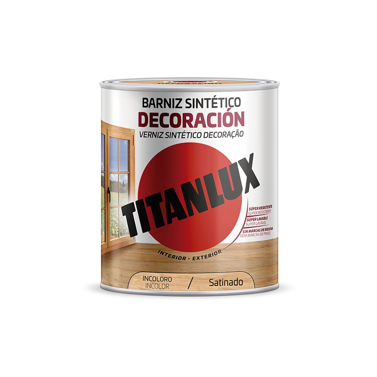 Barniz sintético decoración incoloro satinado 0,750l titanlux m11100034