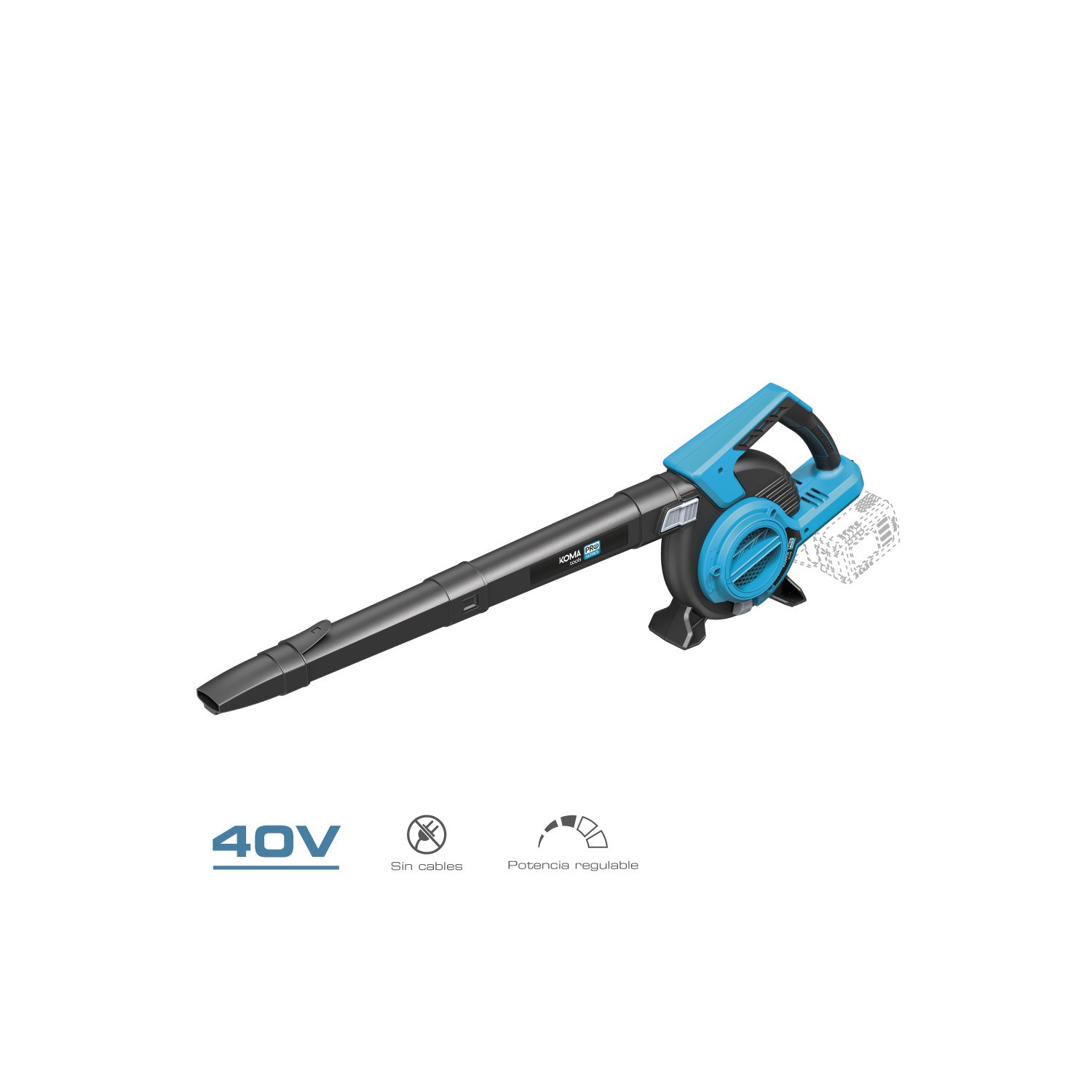 Soplador/aspirador/triturador 40v (sin baterias y cargador) brushless