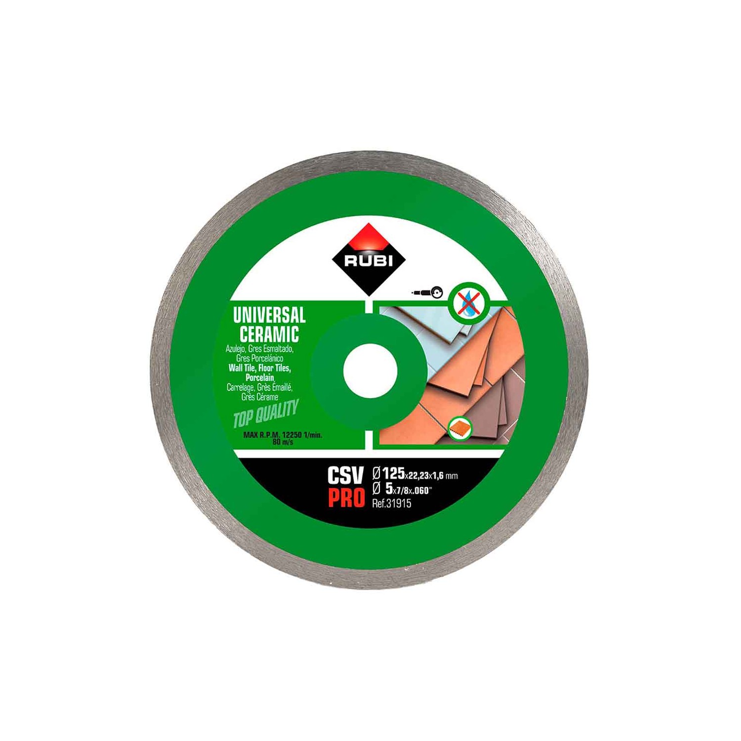 Disco diamantado csv ø125mm pro r31915 rubi