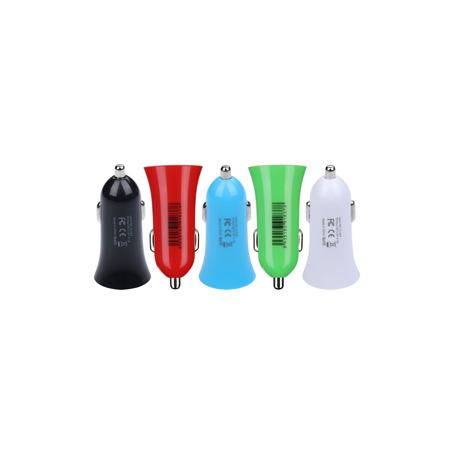 Cargador usb para coche colores surtidos nk