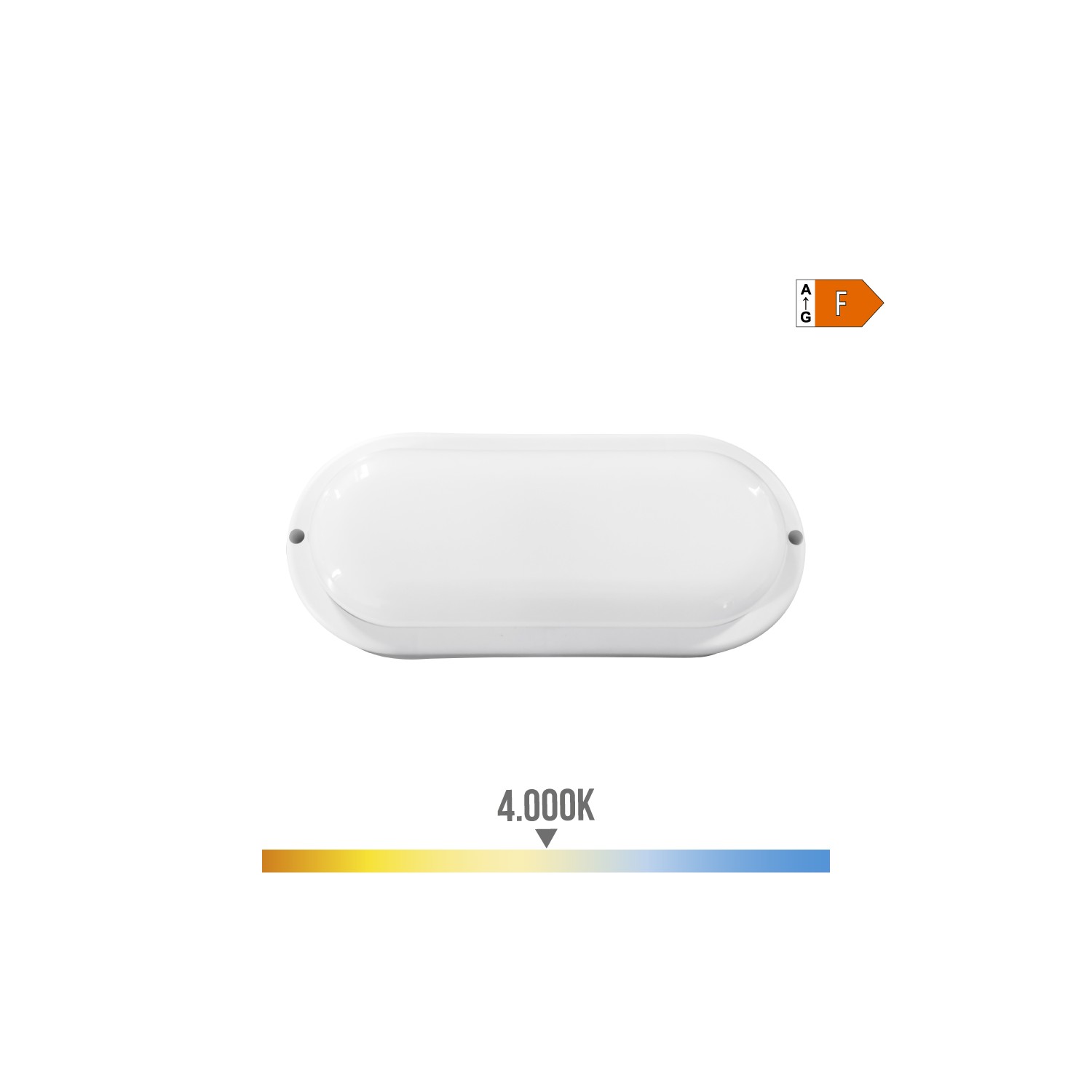 Aplique oval led 18w 1820lm 4.000k 10,2x4,5x23cm edm