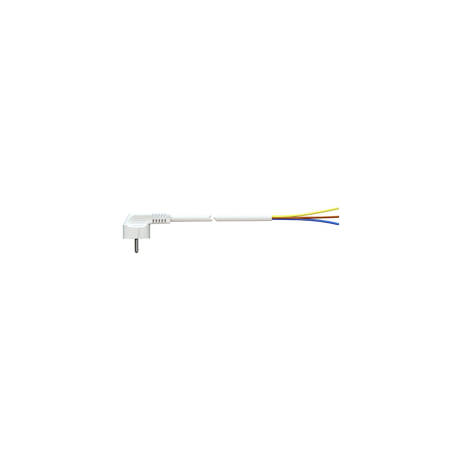 Cable con clavija tipo f 2m 3x1.5mm 4,8mm 16a 250v t/tl blanco. solera 7000/2.