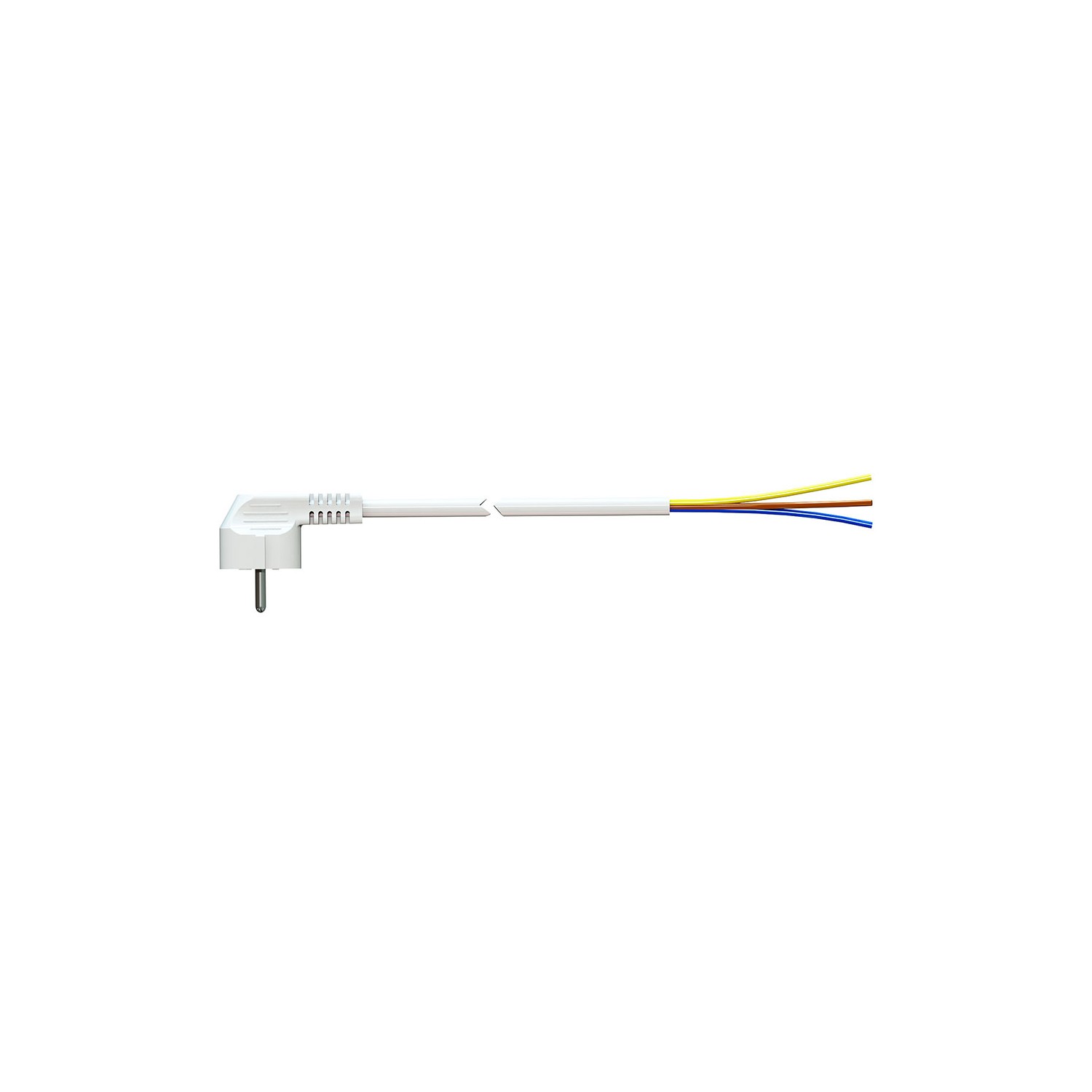 Cable con clavija tipo f 5m 3x1,5mm 4,8mm 16a 250v t/tl blanco. solera 7000/5.